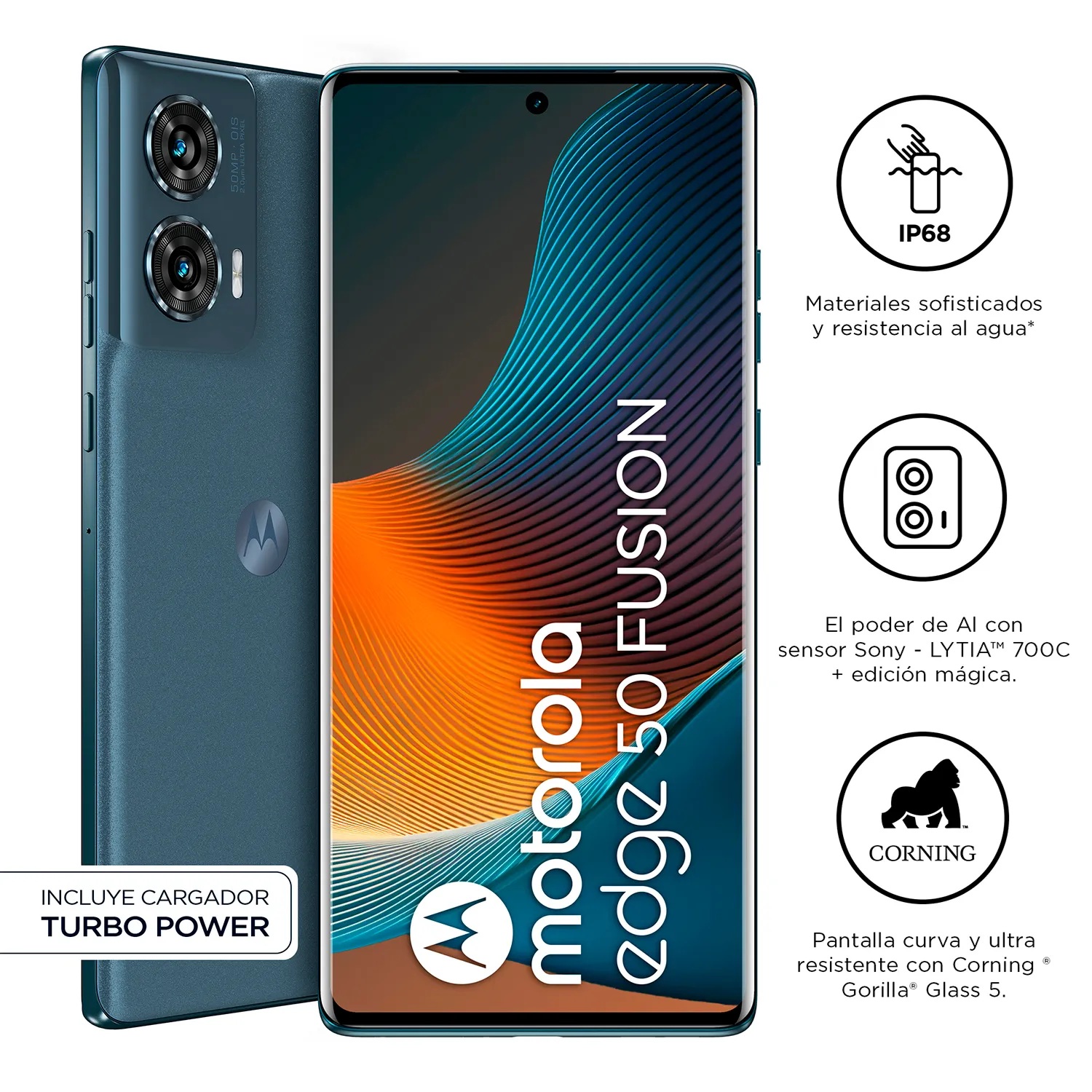 Motorola Edge 50 Fusion 5G 256Gb 8Ram Color Verde Nuevo Libre
