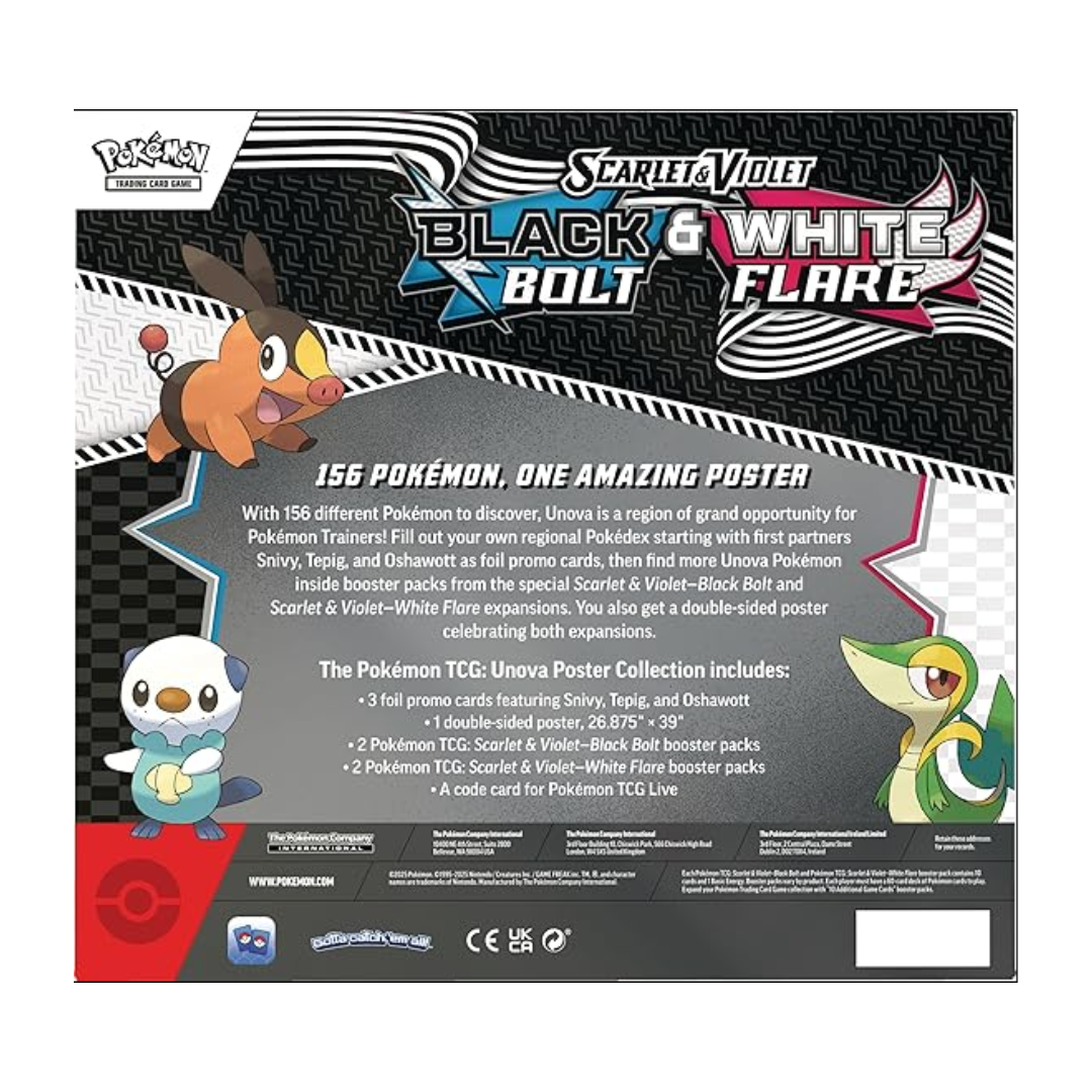 POKEMON TCG - BLACK BOLT & WHITE FLARE UNOVA POSTER COLLECTION