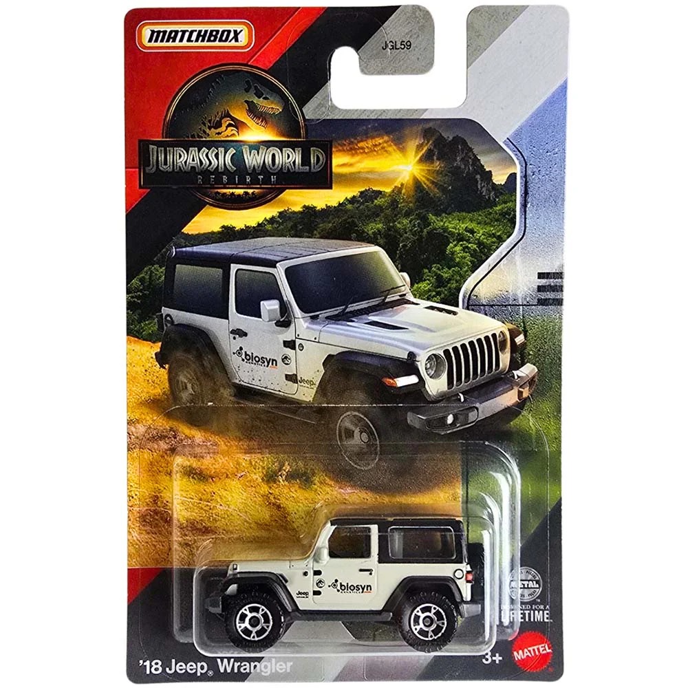 Matchbox® Jurassic World™ - Jeep Wrangler 18' | Vehículo Metálico de Colección Die-Cast