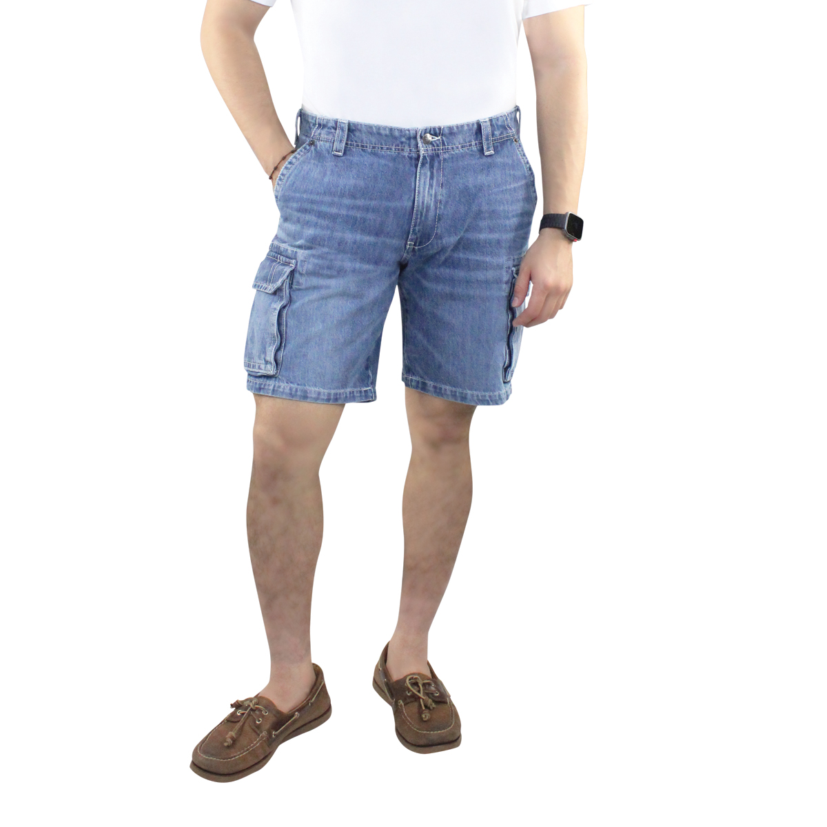 Bermuda Mezclilla Hombre Cargo 3409