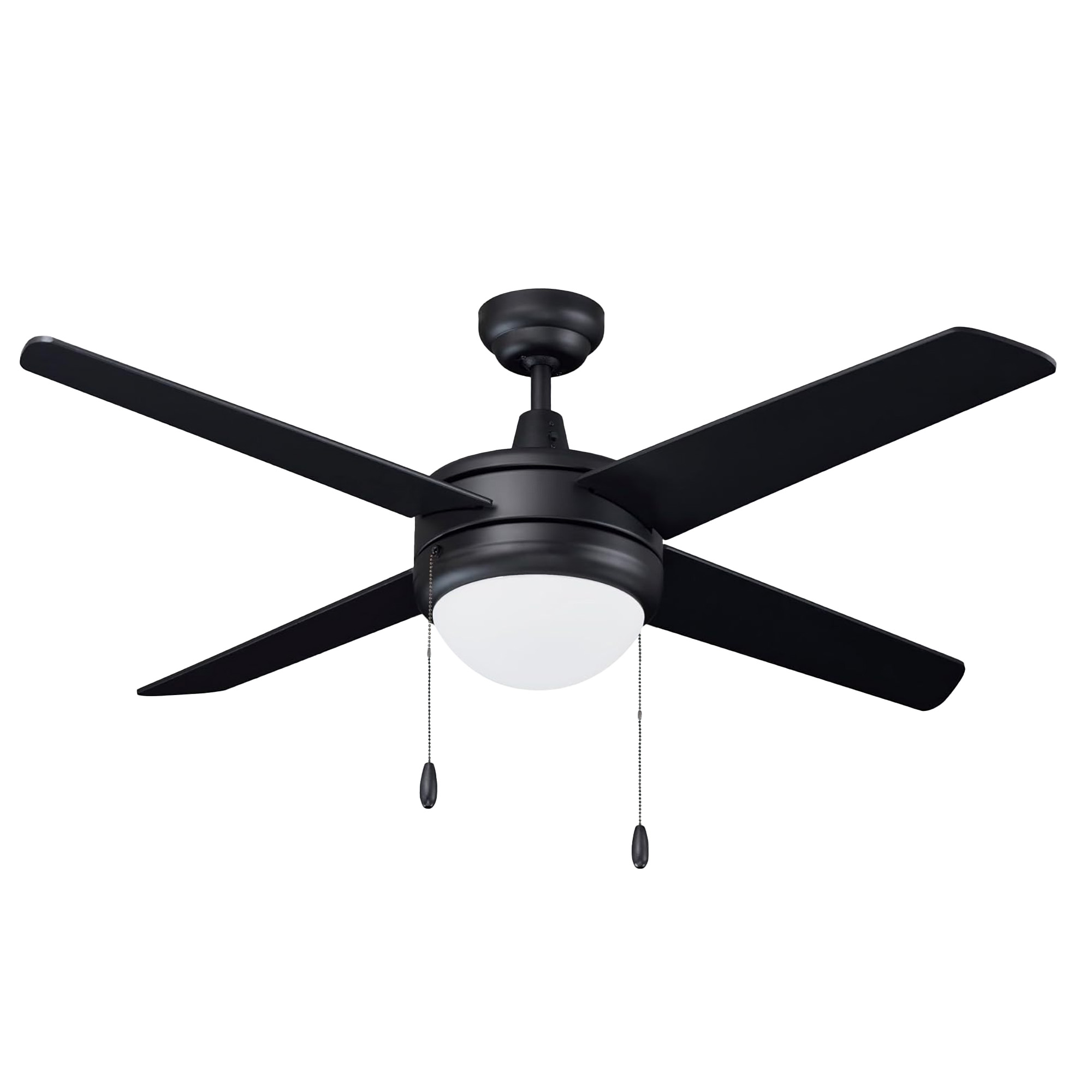 Ventilador De Techo 4 Aspas 50 Pulgadas Negro Con Luz