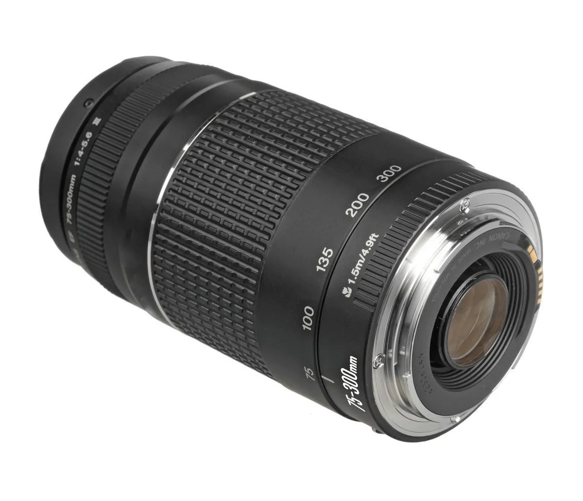 Lente Canon Teleobjetivo Zoom EF75-300 mm f/4-5,6 III Para Cámaras Réflex Digitales EOS - Multi