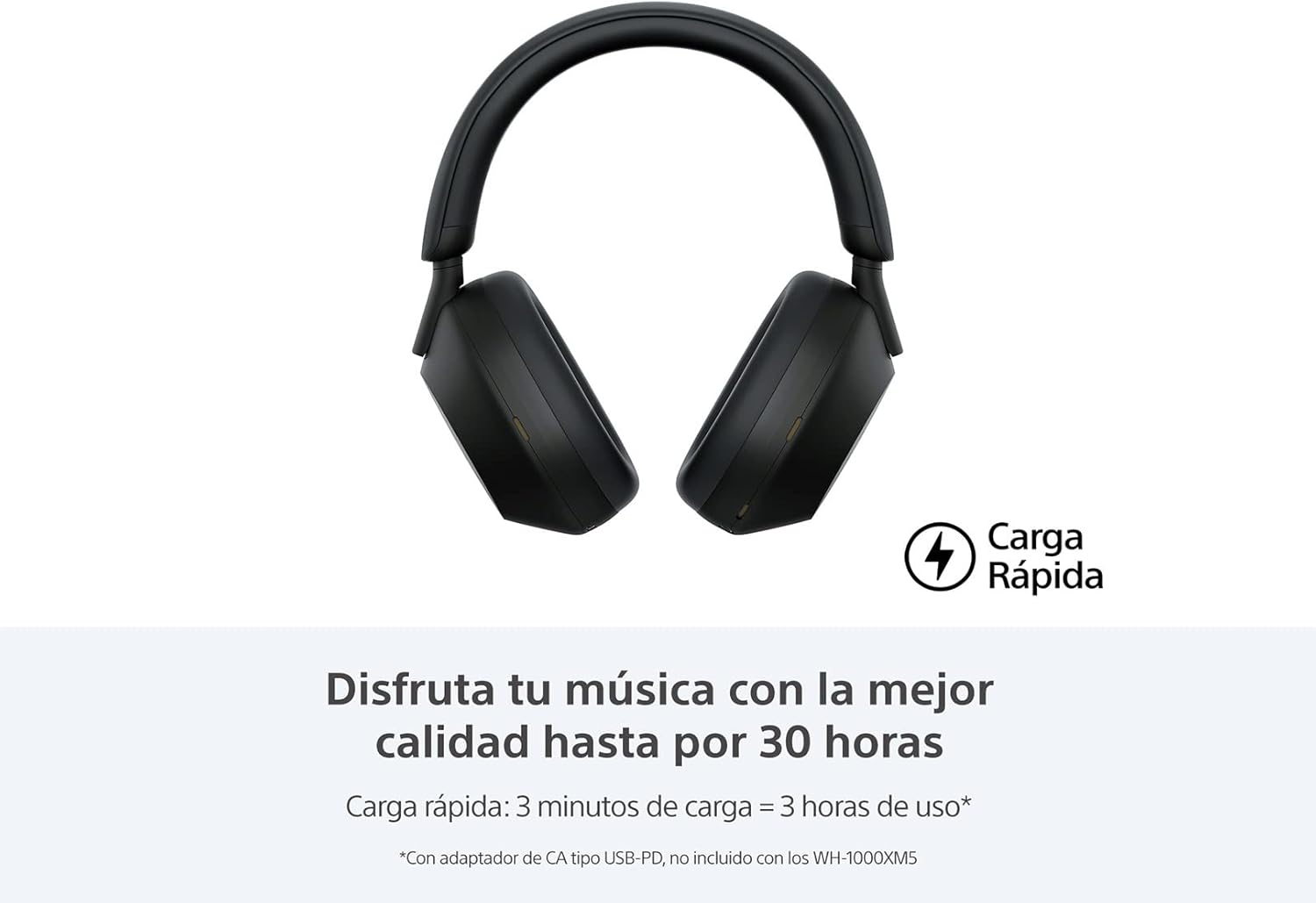 Audífonos Inalámbricos con Cancelación de Ruido Sony WH-1000XM5 Color Negro