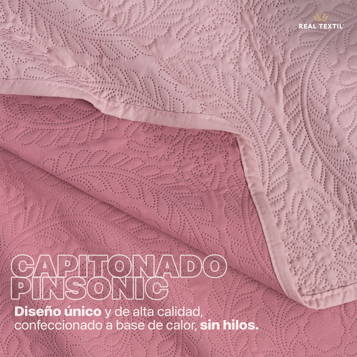 Edredón Ligero Queen Size Doble Vista con Funda Rosa Oscuro - Rosa REAL TEXTIL.