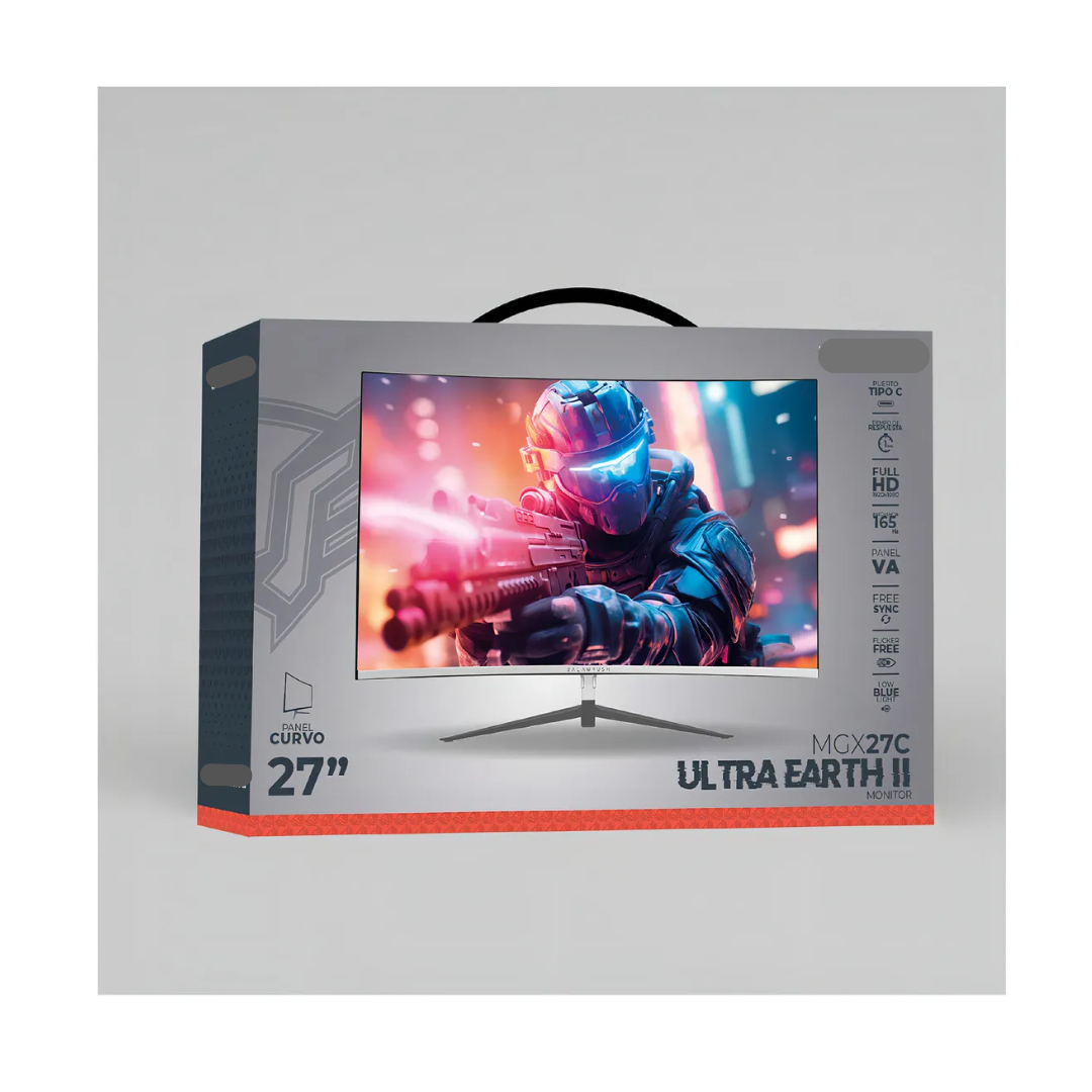 Monitor Gamer Curvo 27”  165Hz 1ms Full HD VA HDMI USB-C Blanco | FreeSync | Frameless