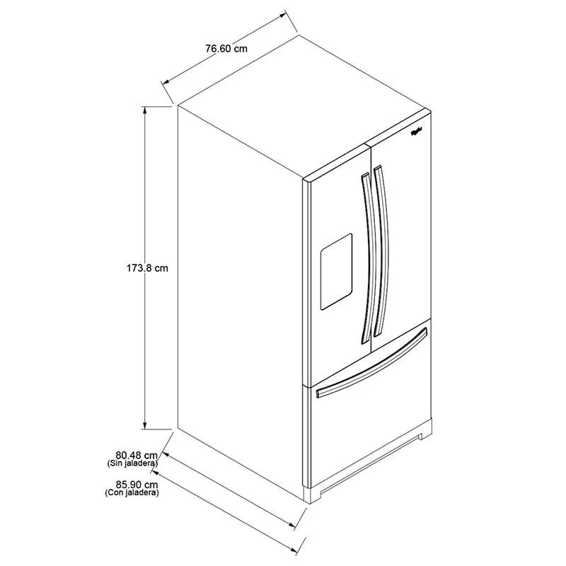 Refrigerador Whirlpool MWRF220SEEM/HM 