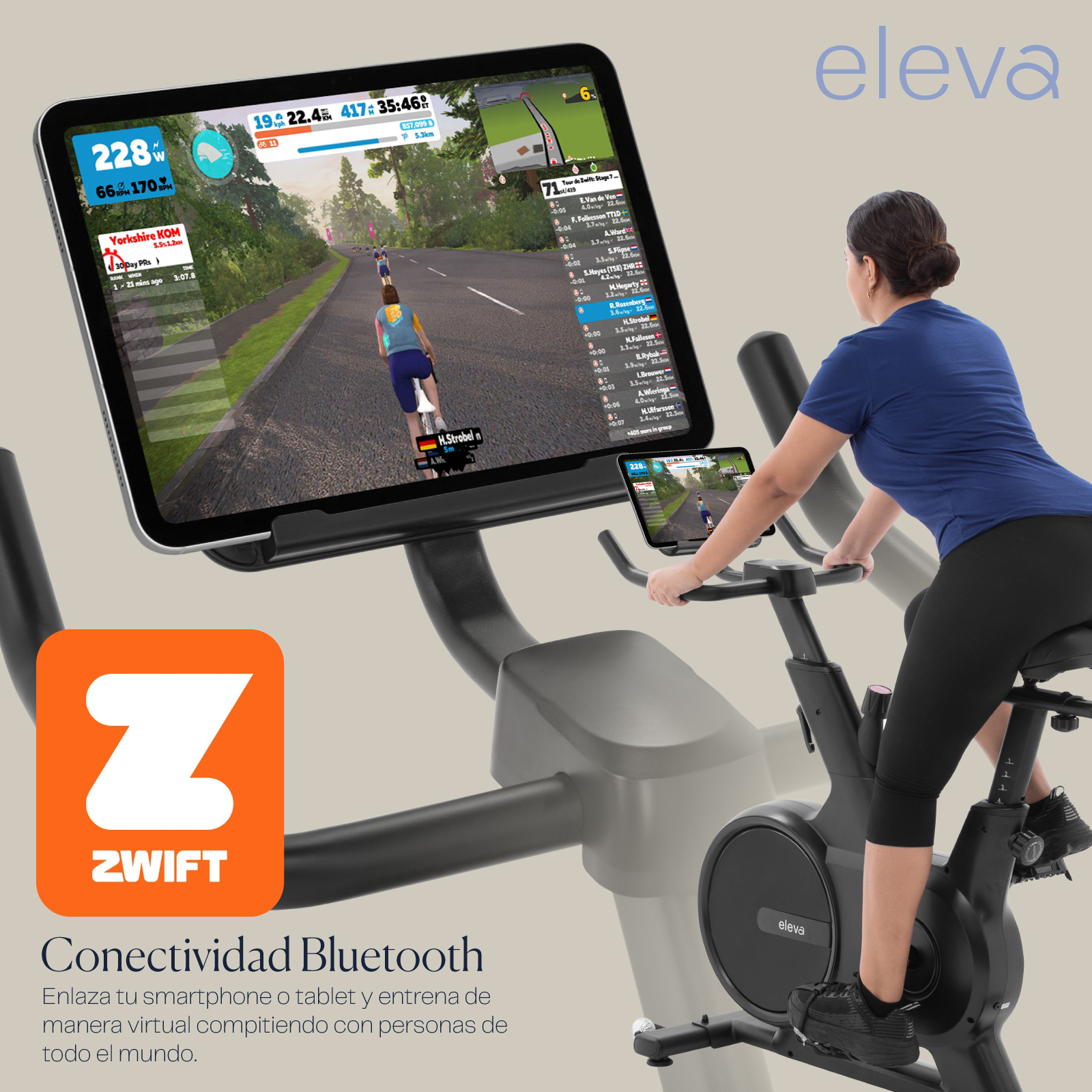 Bicicleta Fija Eleva Spinning Estatica Para Hacer Ejercicio 