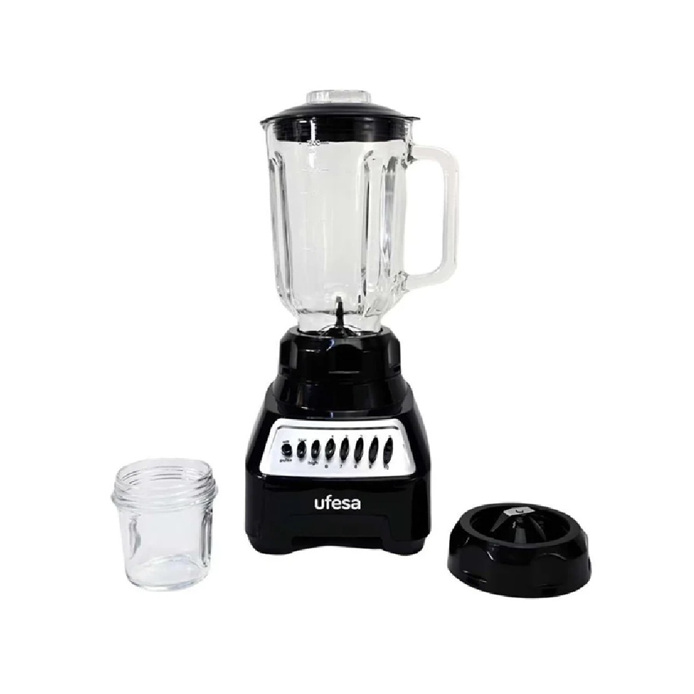 Licuadora Ufesa Vaso De Vidrio 1.5 Litros Negra Bs7020-mg529
