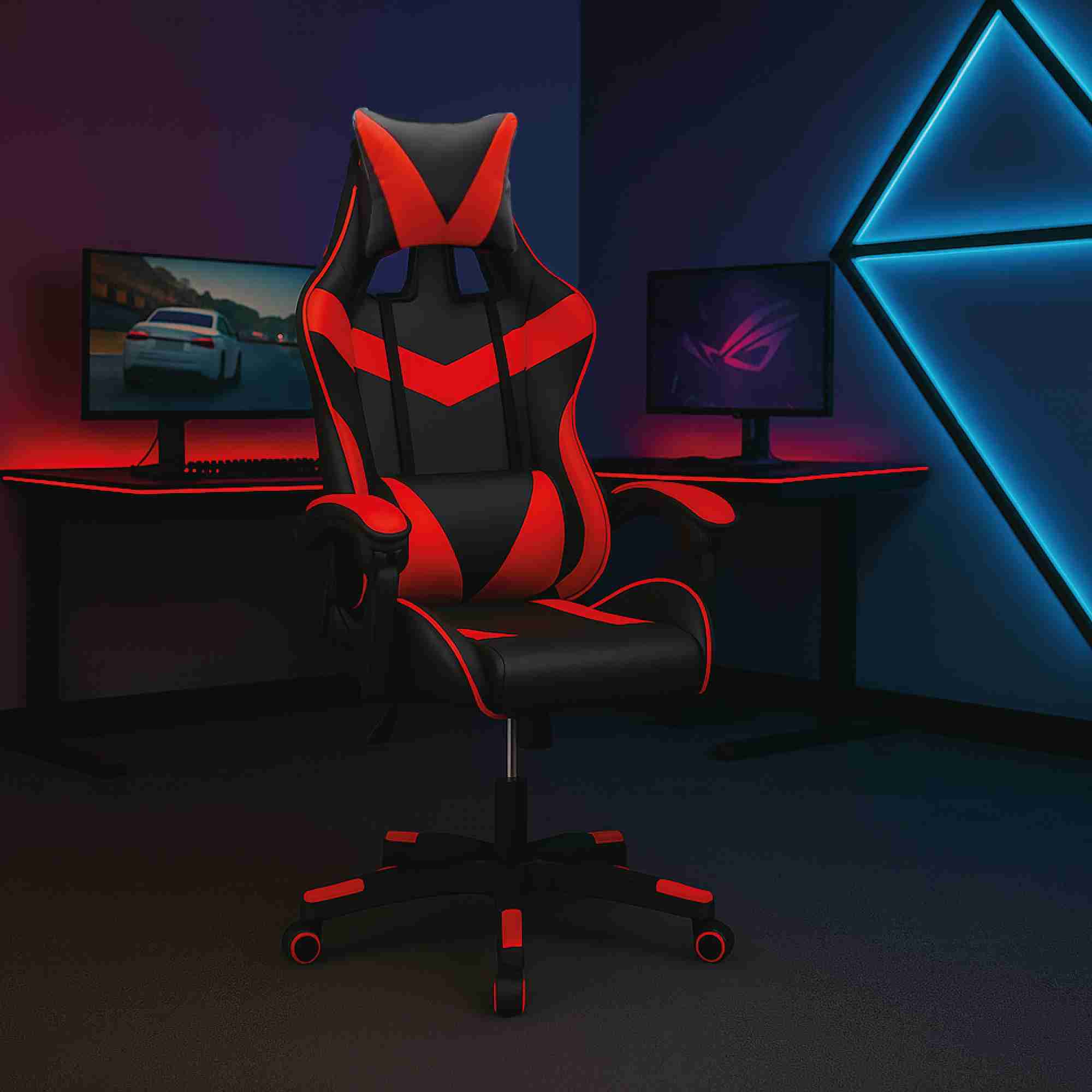Silla de escritorio gamer ergonómica Reclinable MSI Comoda Homeoffice Rojo