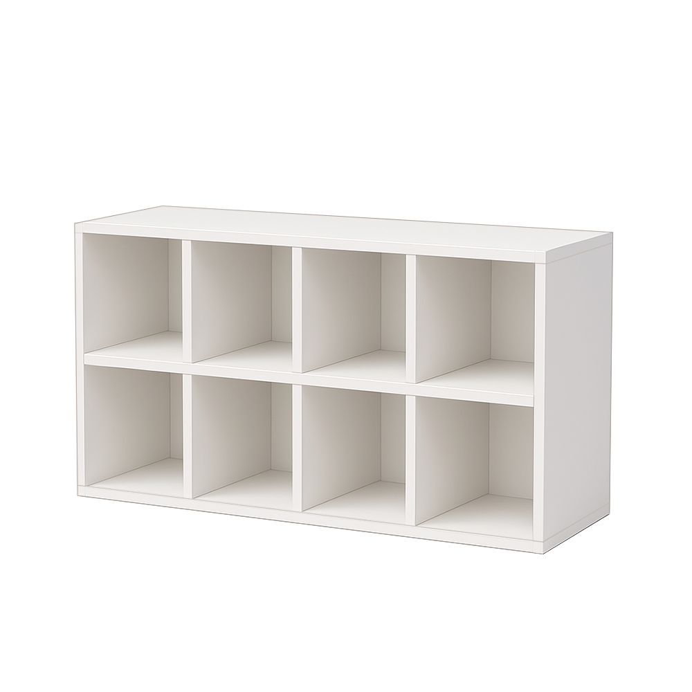 Ilios Innova | Librero Organizador de MDF Color Blanco, Mueble Moderno para Sala, Oficina o Recámara