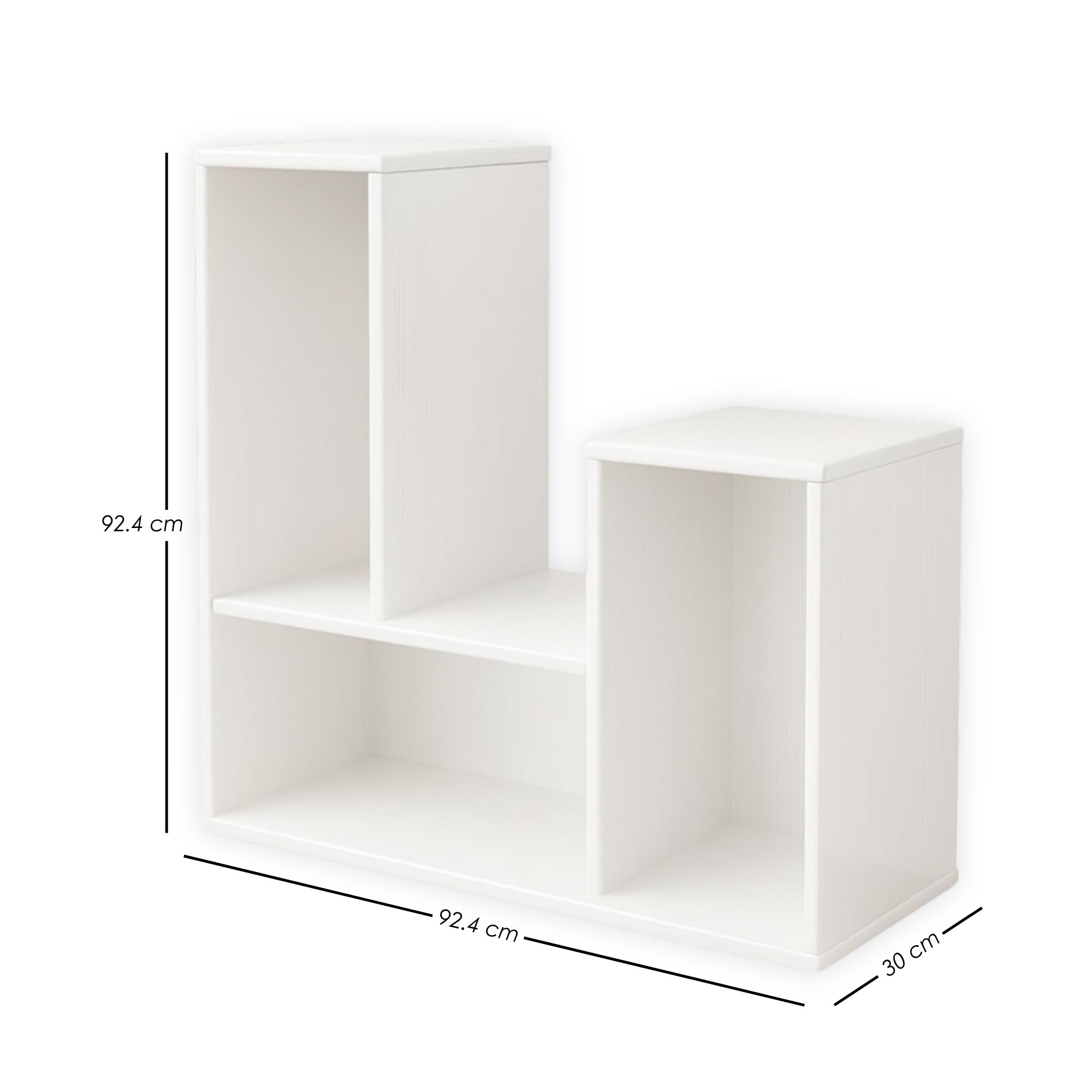 Ilios Innova | Librero Modular de 3 Cubos de MDF con Diseño Moderno Reconfigurable para Libros Figuras y Jarrones