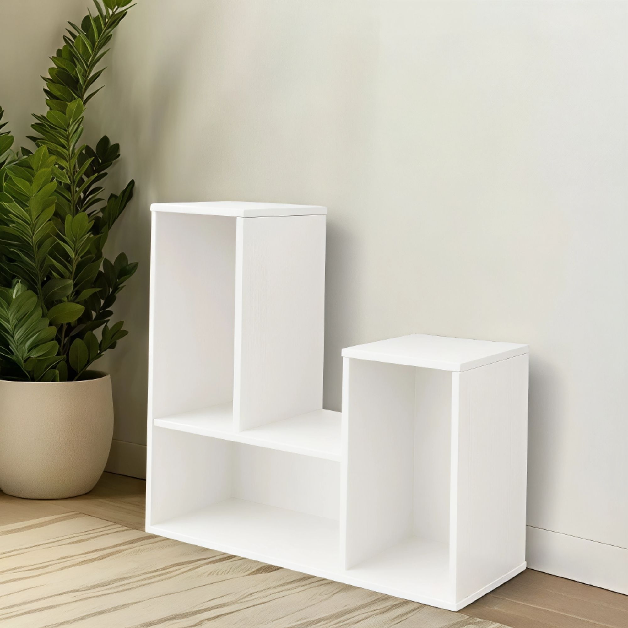 Ilios Innova | Librero Modular de 3 Cubos de MDF con Diseño Moderno Reconfigurable para Libros Figuras y Jarrones