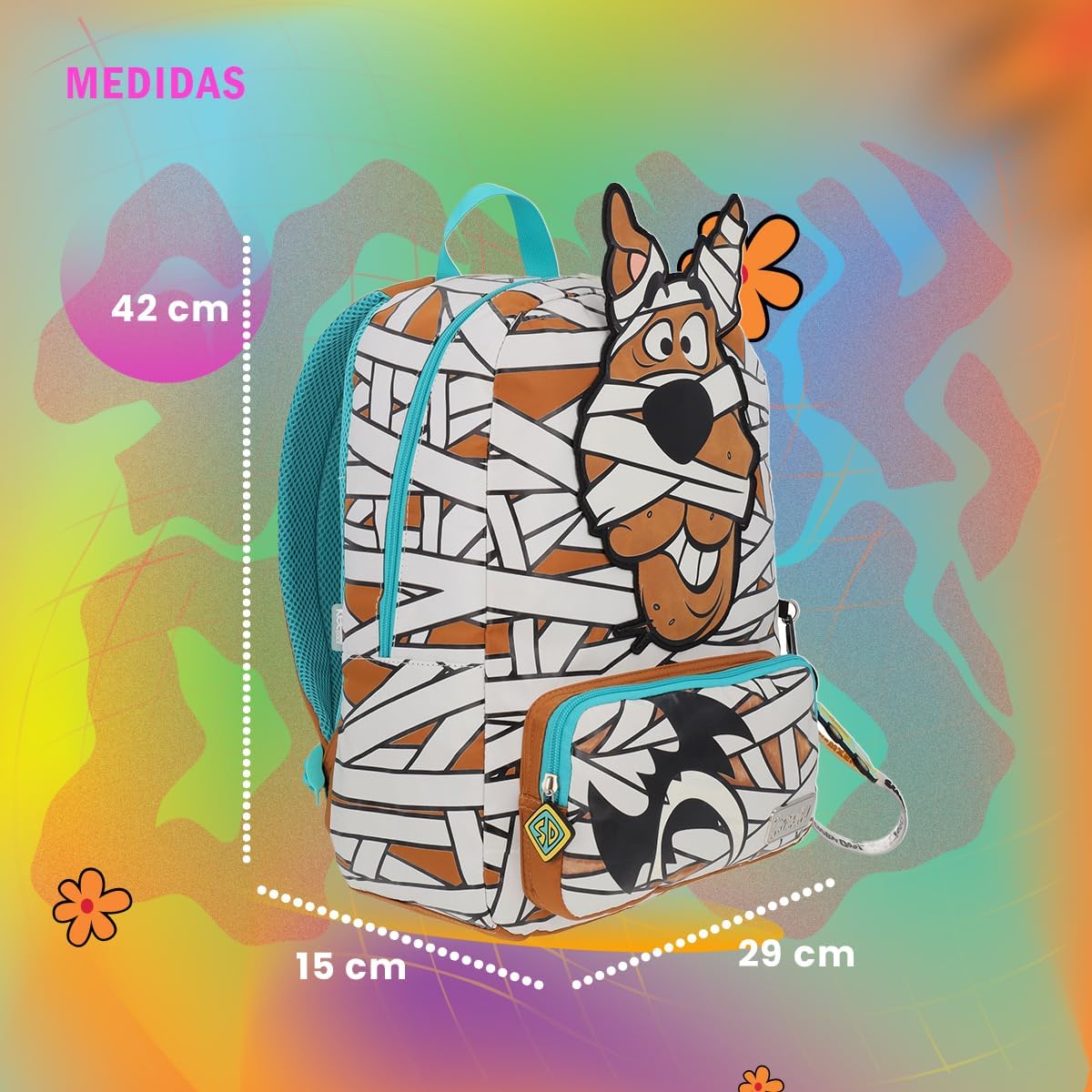 Scooby Doo Mochila Escolar Luminesnte Momia Back Pack