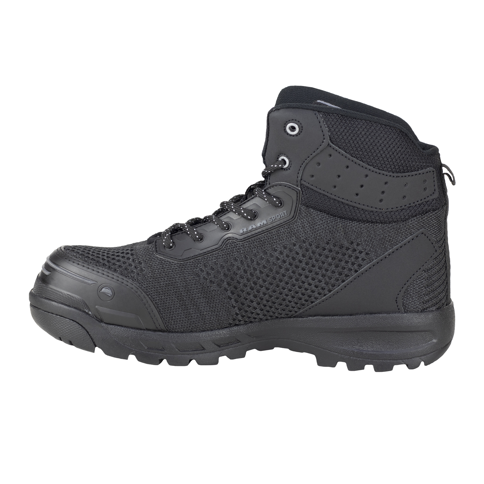 Bota De Casquillo Industrial De Seguridad Hombre New Ram 9544 Negro Acero