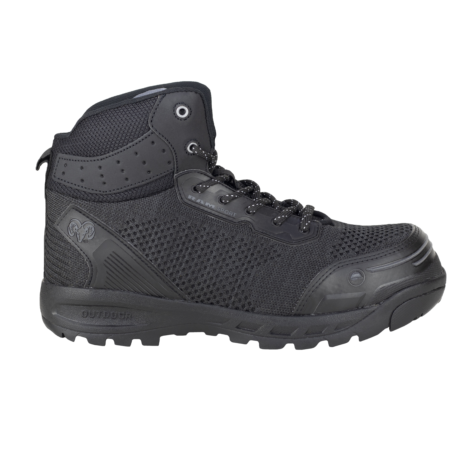Bota De Casquillo Industrial De Seguridad Hombre New Ram 9544 Negro Acero