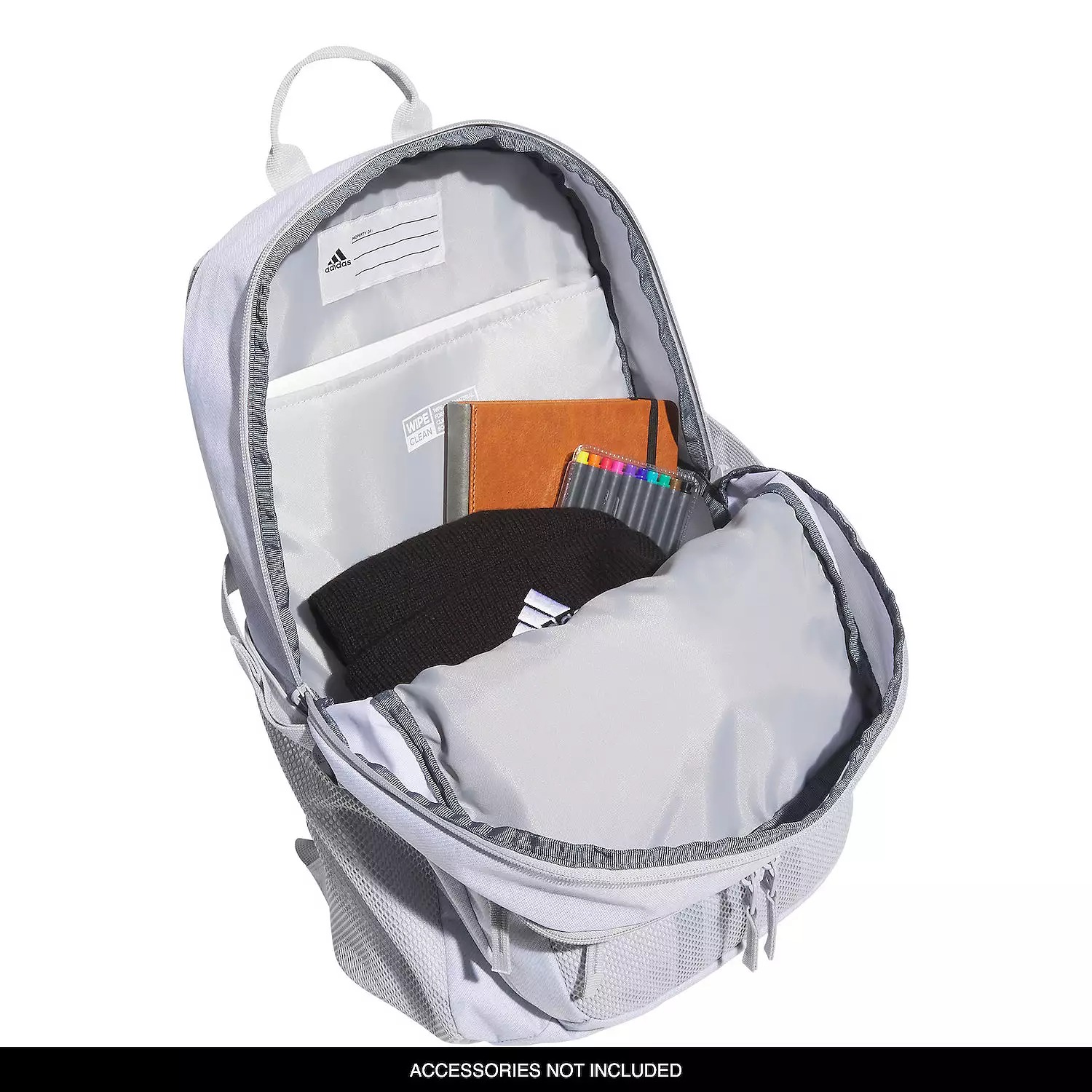 Mochila Unisex adidas Energy Backpack Blanca Compartimentos