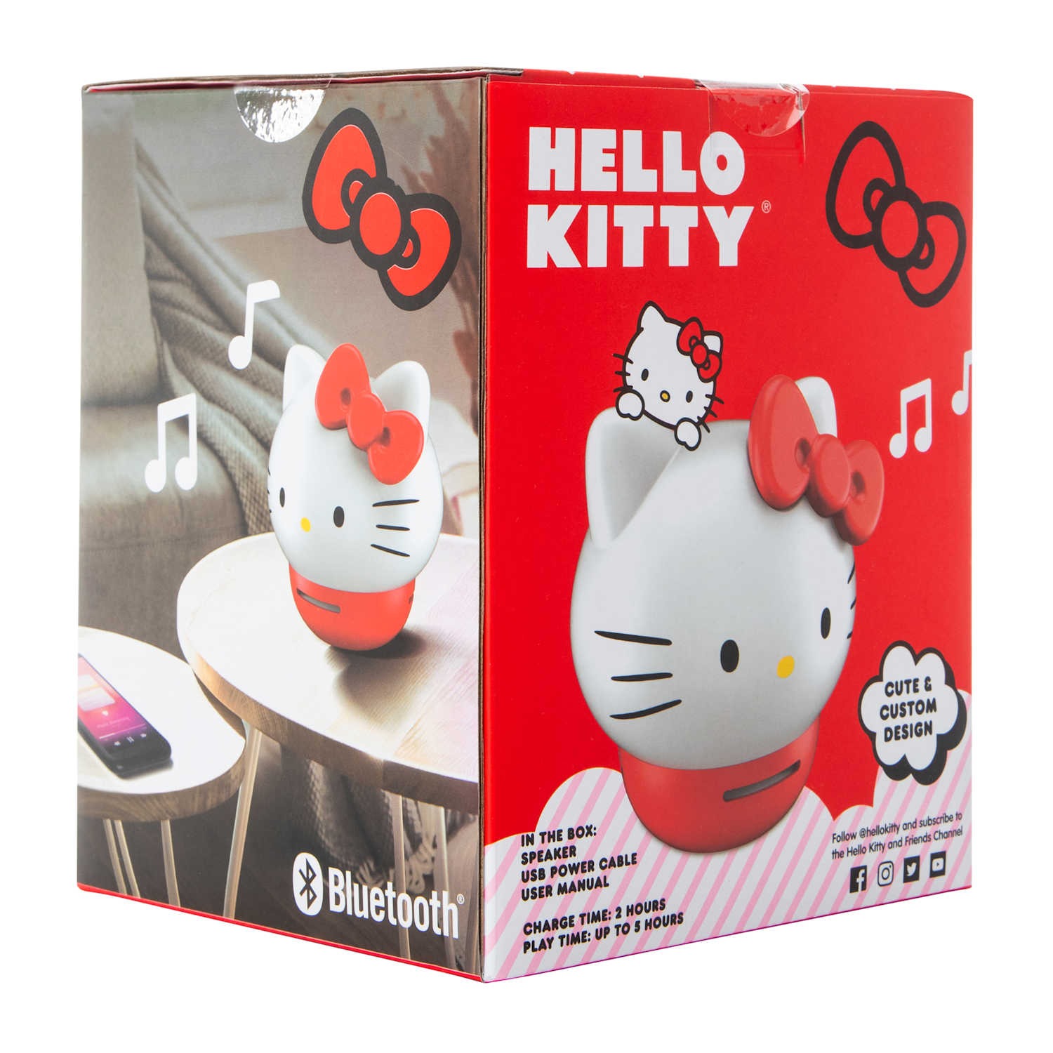 Altavoz Inalámbrico Bluetooth Hello Kitty Bocina Rojo
