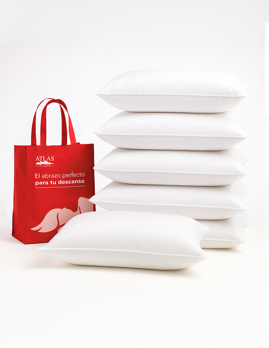 Pack 6 Almohadas Estándar Confort Suave Atlas Basic