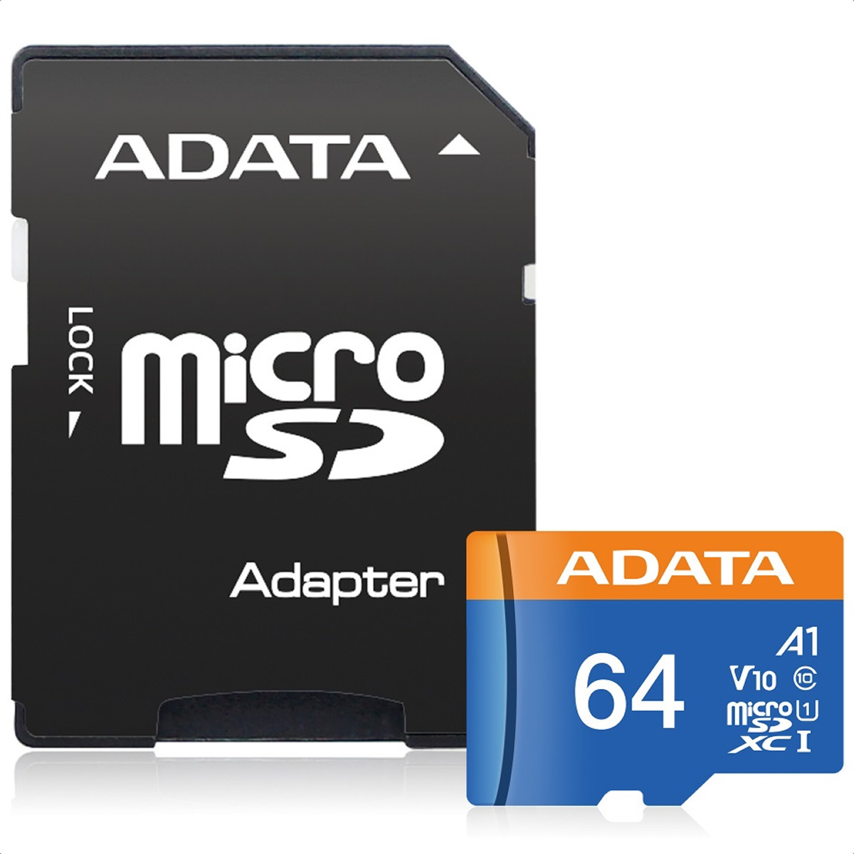 Memoria MicroSD 64GB Adata Premier SDXC UHS-I Clase 10 Con Adaptador AUSDX64GUICL10A1-RA1.