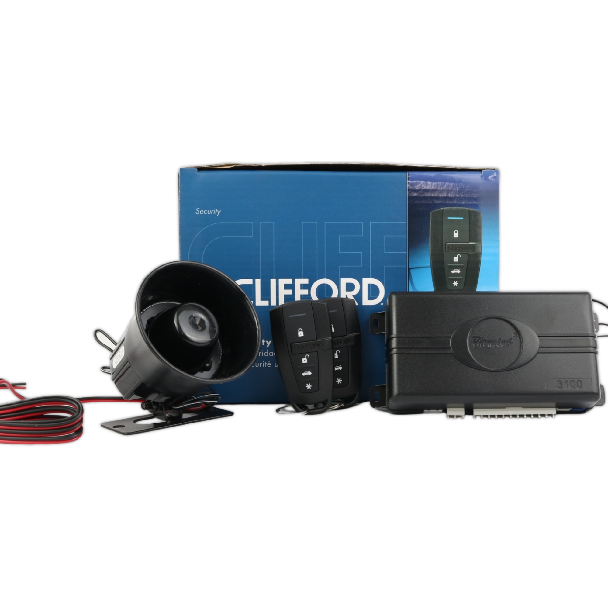 Alarma Universal Para Auto Clifford 3400X Protege Puertas, Cajuela y Cofre