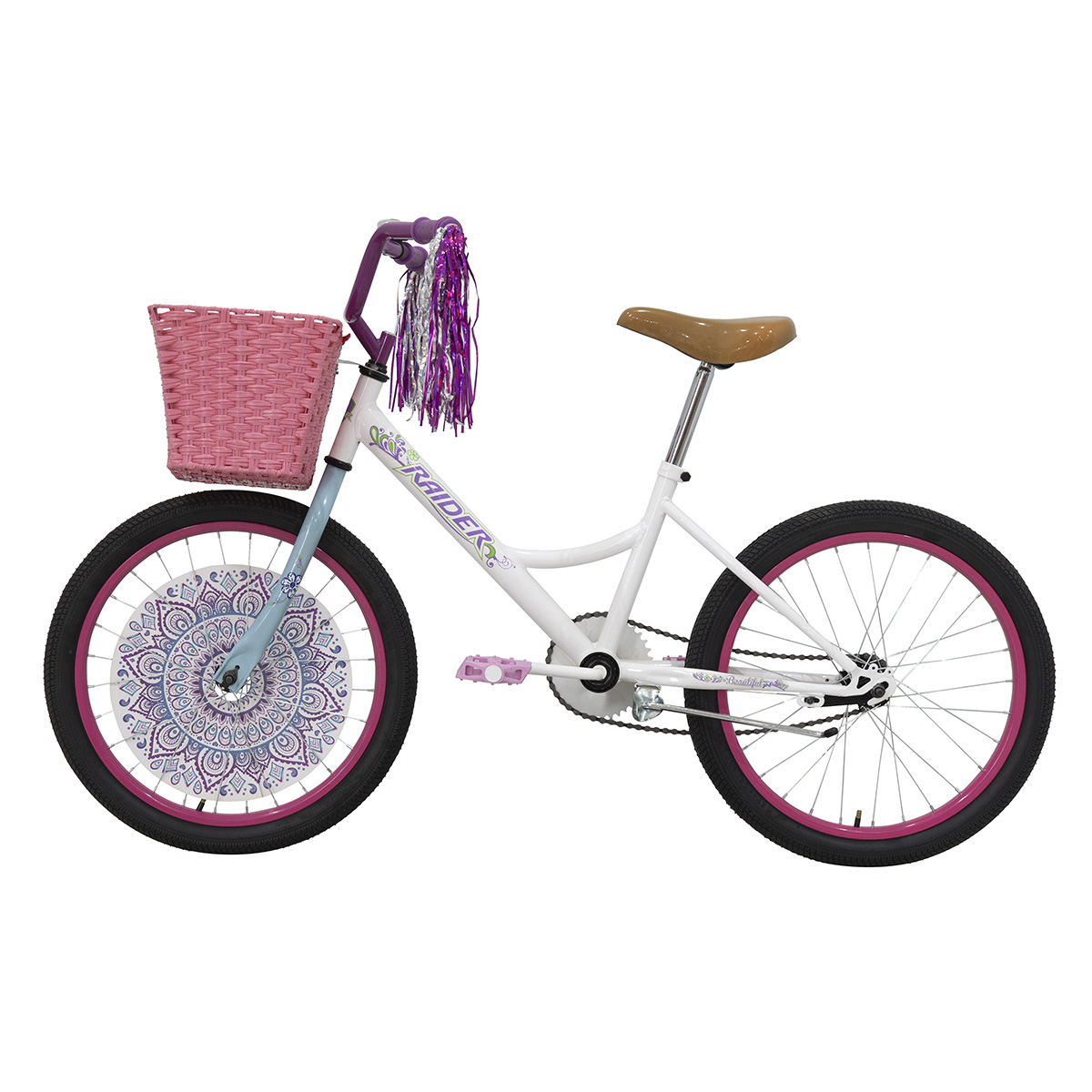 Bicicleta Raider Beautiful BMX Rodada 20 Blanco
