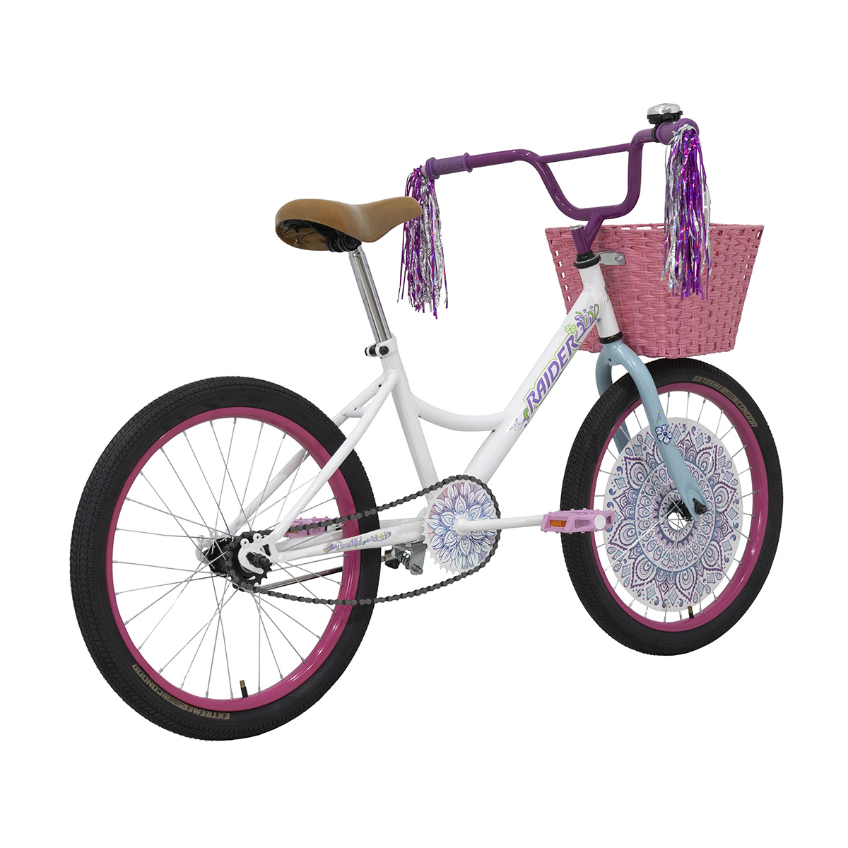 Bicicleta Raider Beautiful BMX Rodada 20 Blanco