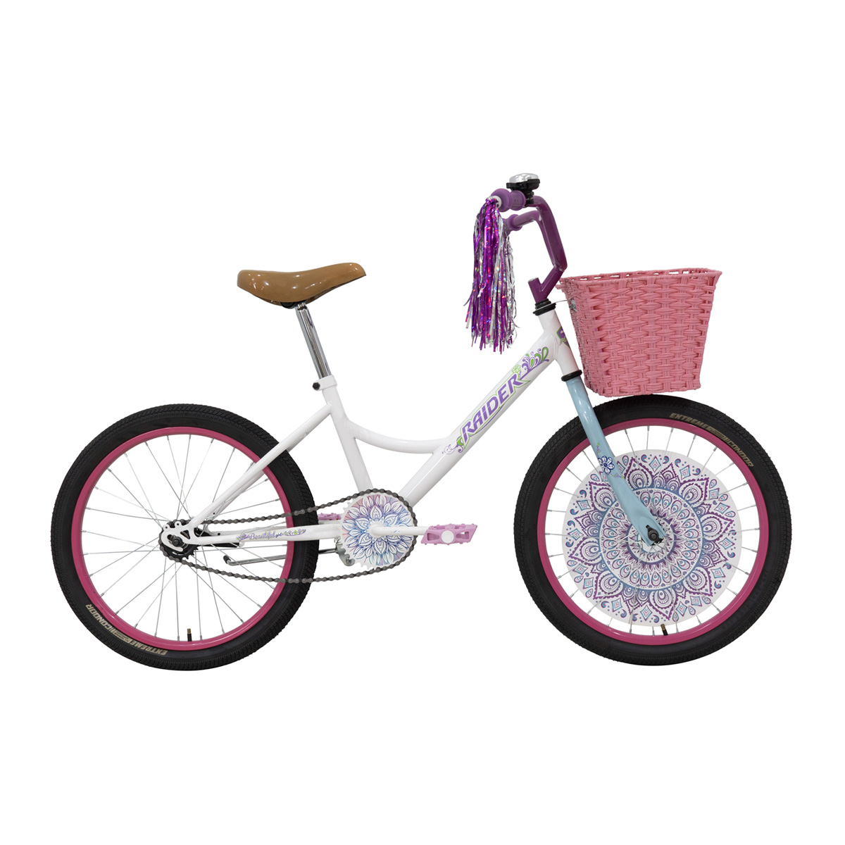 Bicicleta Raider Beautiful BMX Rodada 20 Blanco
