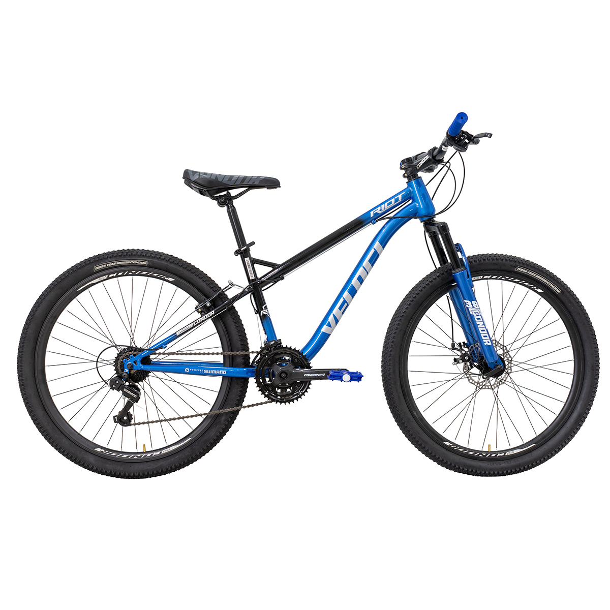 Bicicleta Veloci Riot Rodada 26 Azul De Montaña