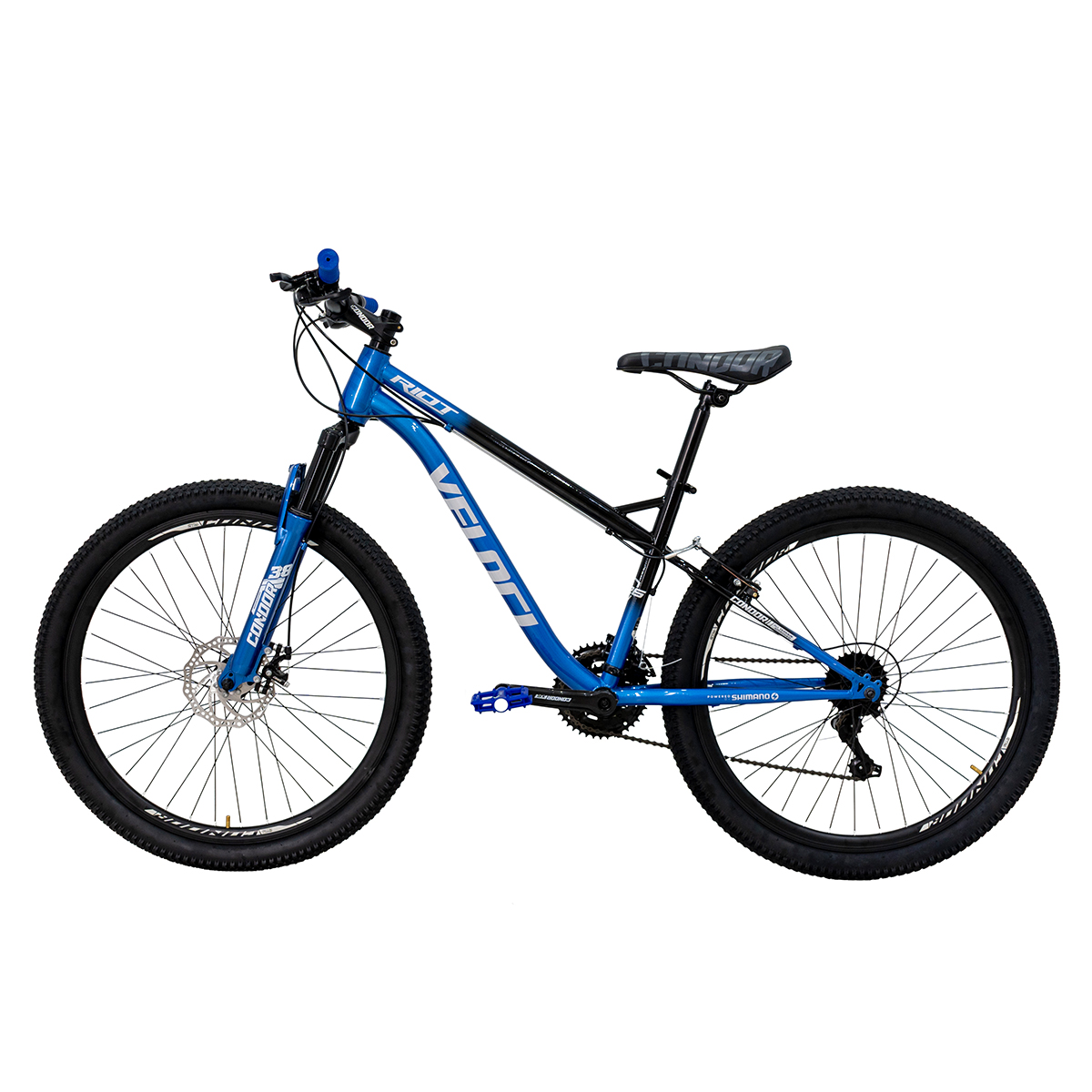 Bicicleta Veloci Riot Rodada 26 Azul De Montaña