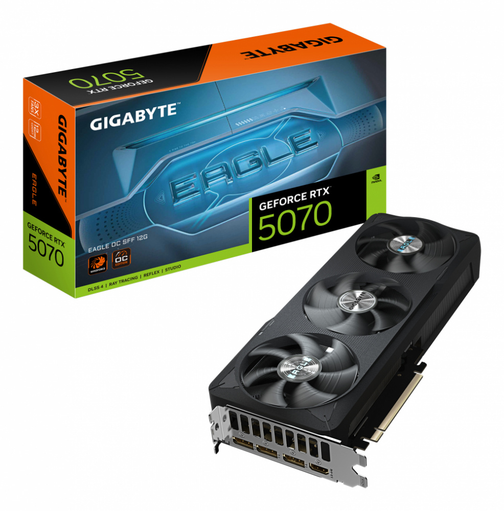 Tarjeta de Video Gigabyte NVIDIA GeForce RTX 5070 EAGLE OC SFF, 12GB 192-bit GDDR7, PCI Express x16 5.0