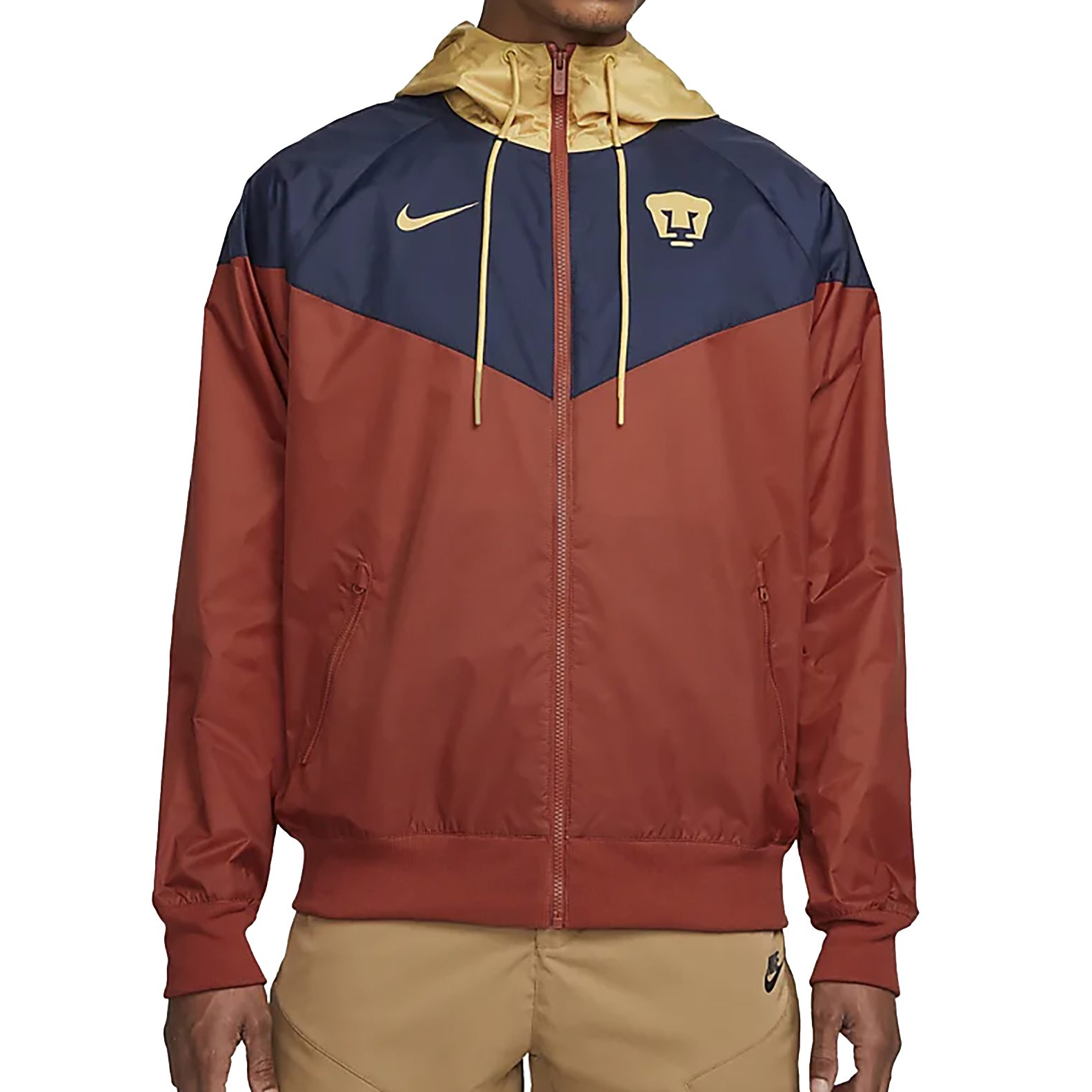 Chamarra Nike Pumas Unam Terracota Rompevientos (Oversized) Temporada 21/22