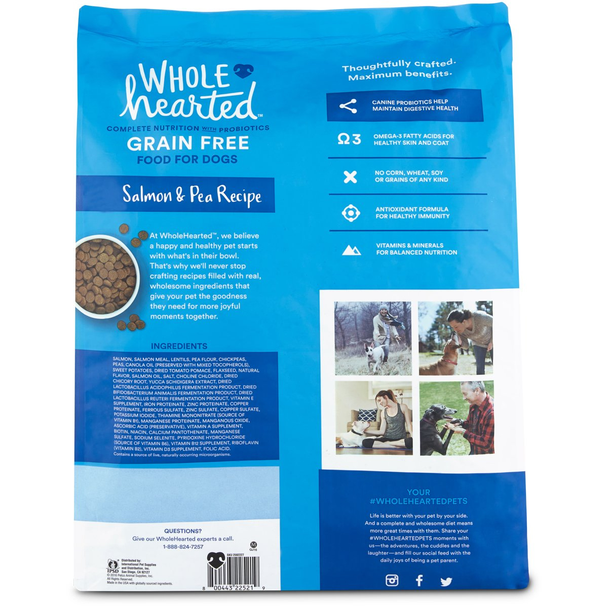 Alimento Natural para Perro Todas las Edades Receta Salmon y Chícharo 18.1 kg - PC-WH-131617