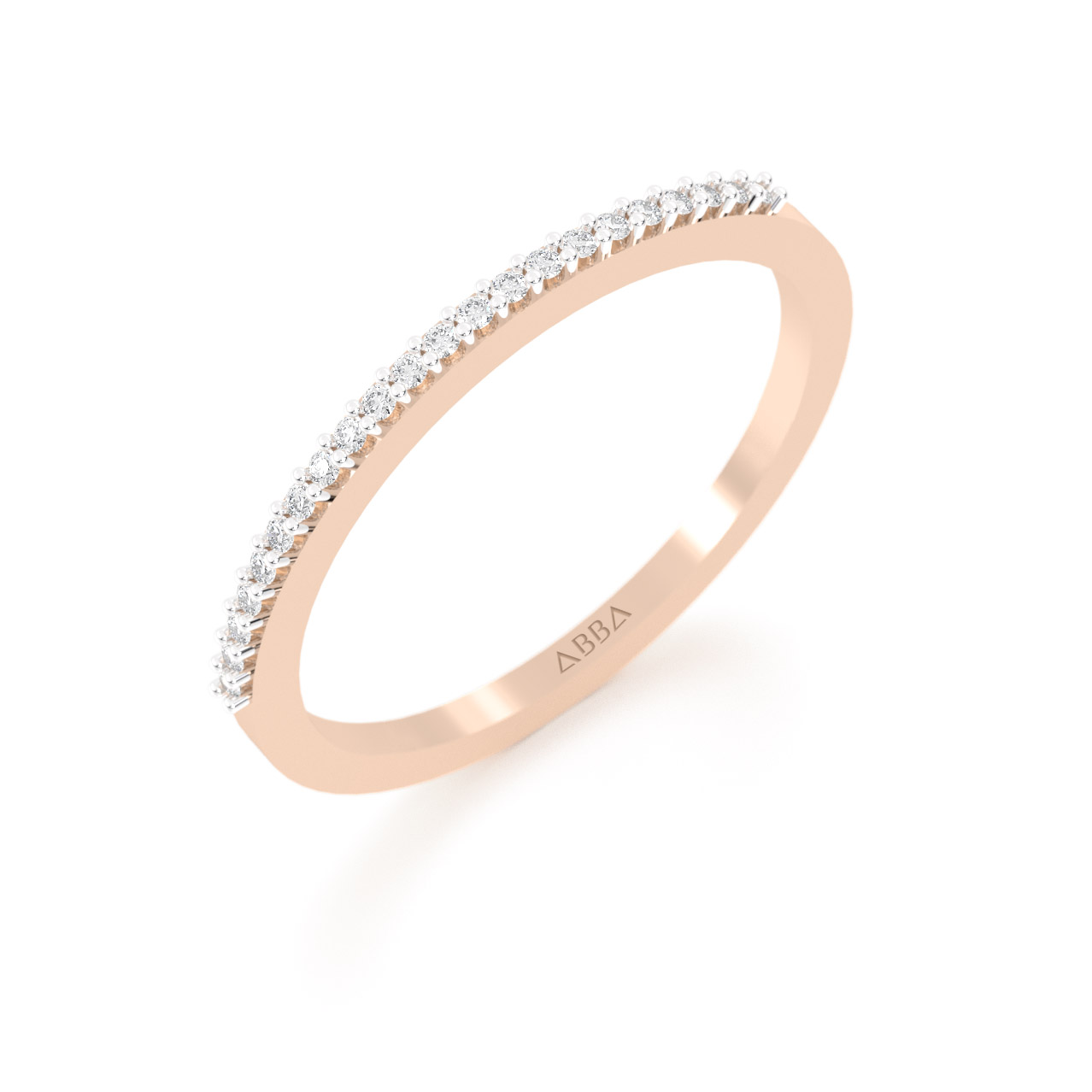 CHURUMBELA ULTRA DELGADA 1MM ORO ROSA 14K CLÁSICA ABBA JOYAS 