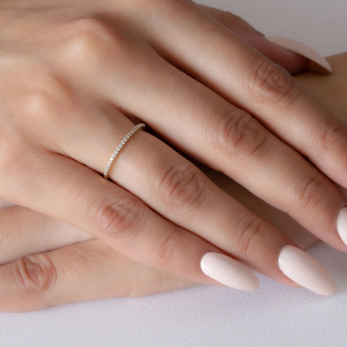 CHURUMBELA ULTRA DELGADA 1MM ORO ROSA 14K CLÁSICA ABBA JOYAS 