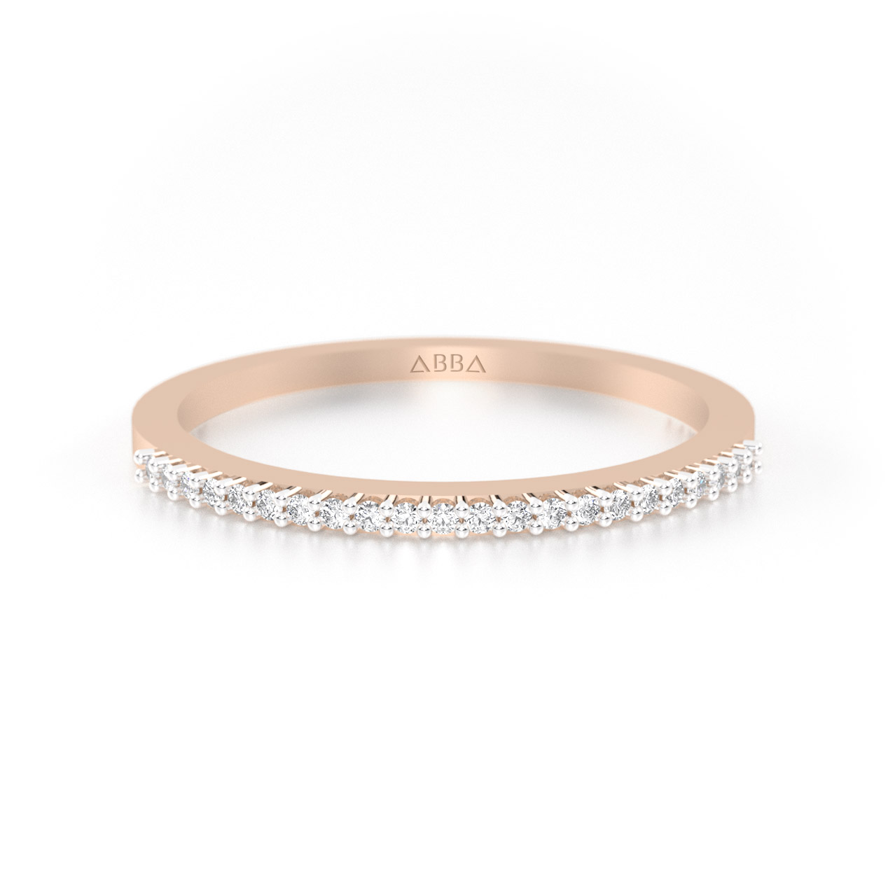 CHURUMBELA ULTRA DELGADA 1MM ORO ROSA 14K CLÁSICA ABBA JOYAS 