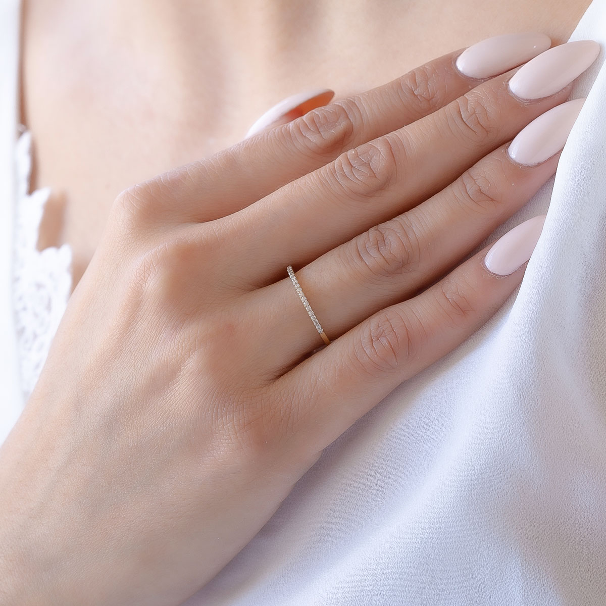 CHURUMBELA ULTRA DELGADA 1MM ORO ROSA 14K CLÁSICA ABBA JOYAS 
