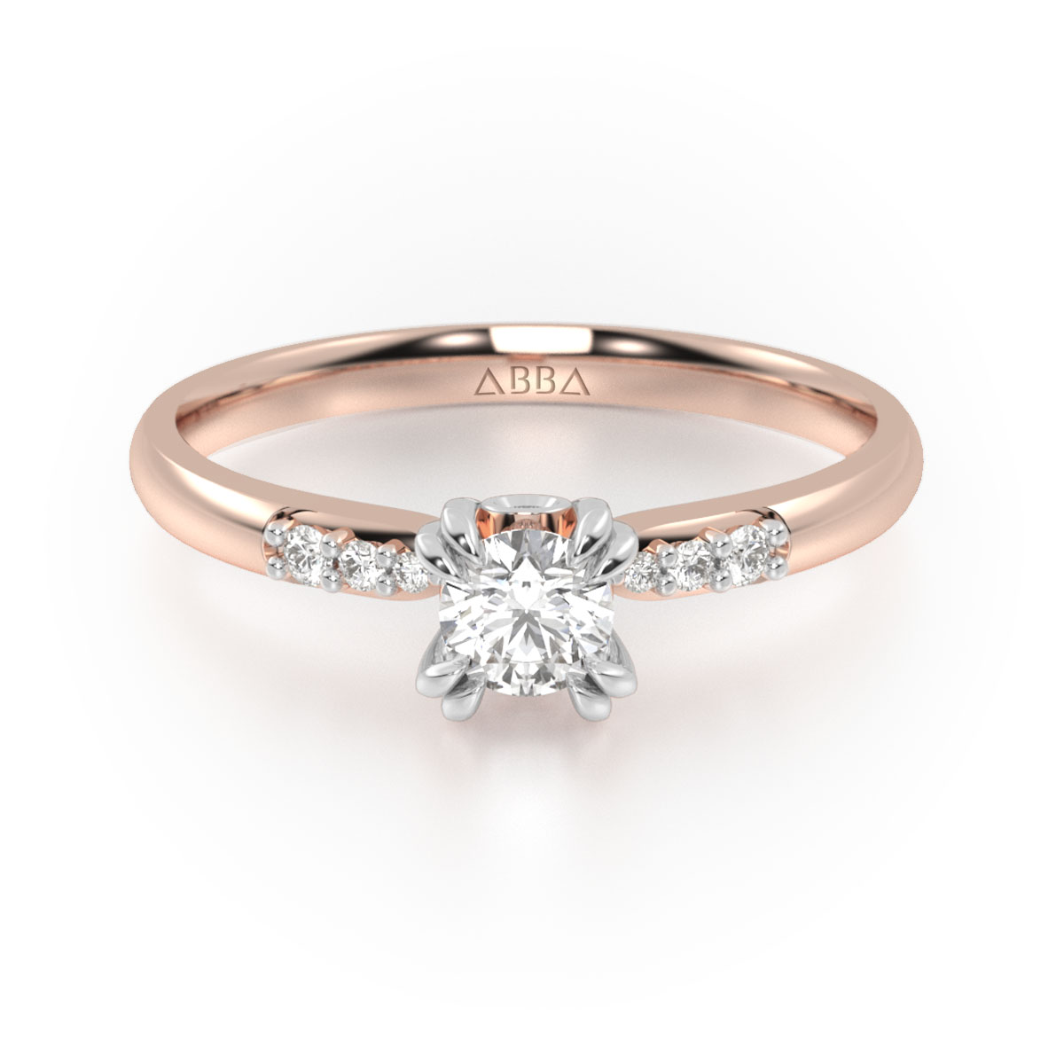 ANILLO DE COMPROMISO ORO 14K DIONE ABBA JOYAS 