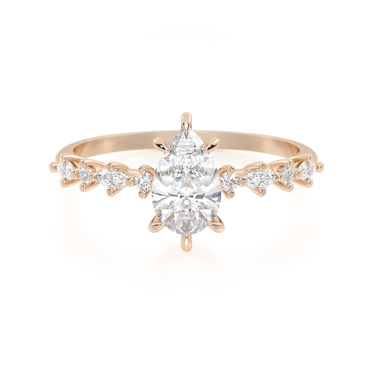 ANILLO DE COMPROMISO ORO 14K NADIRA ABBA JOYAS 