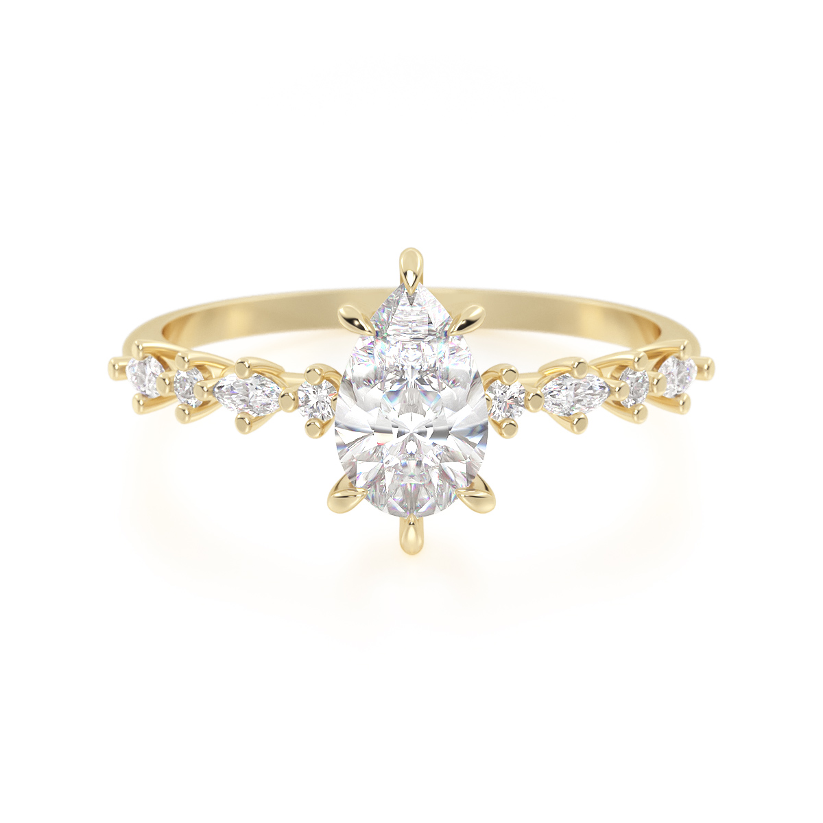 ANILLO DE COMPROMISO ORO 14K NADIRA ABBA JOYAS 