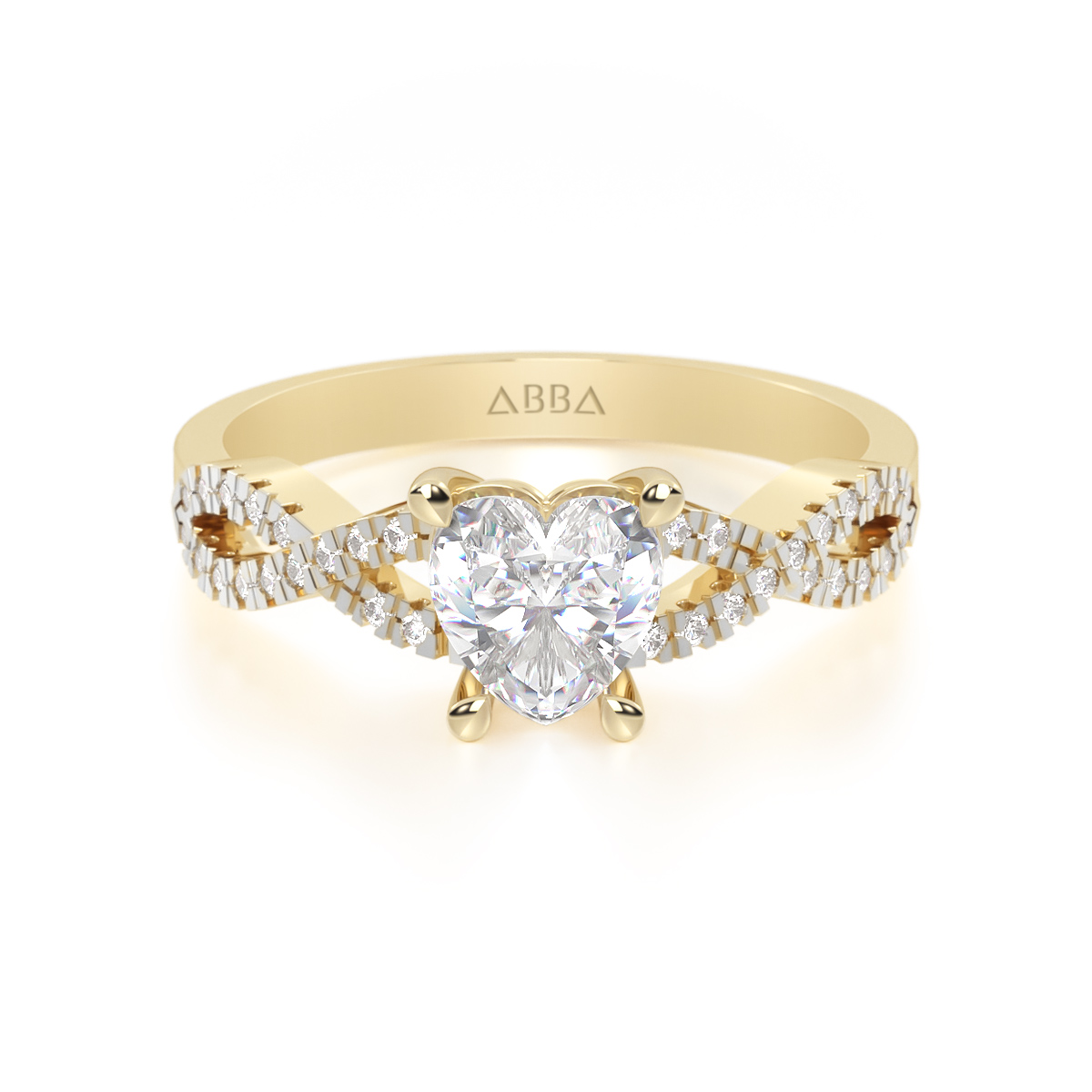 ANILLO DE COMPROMISO ORO 10K CORAZÓN INFINITO ABBA JOYAS 