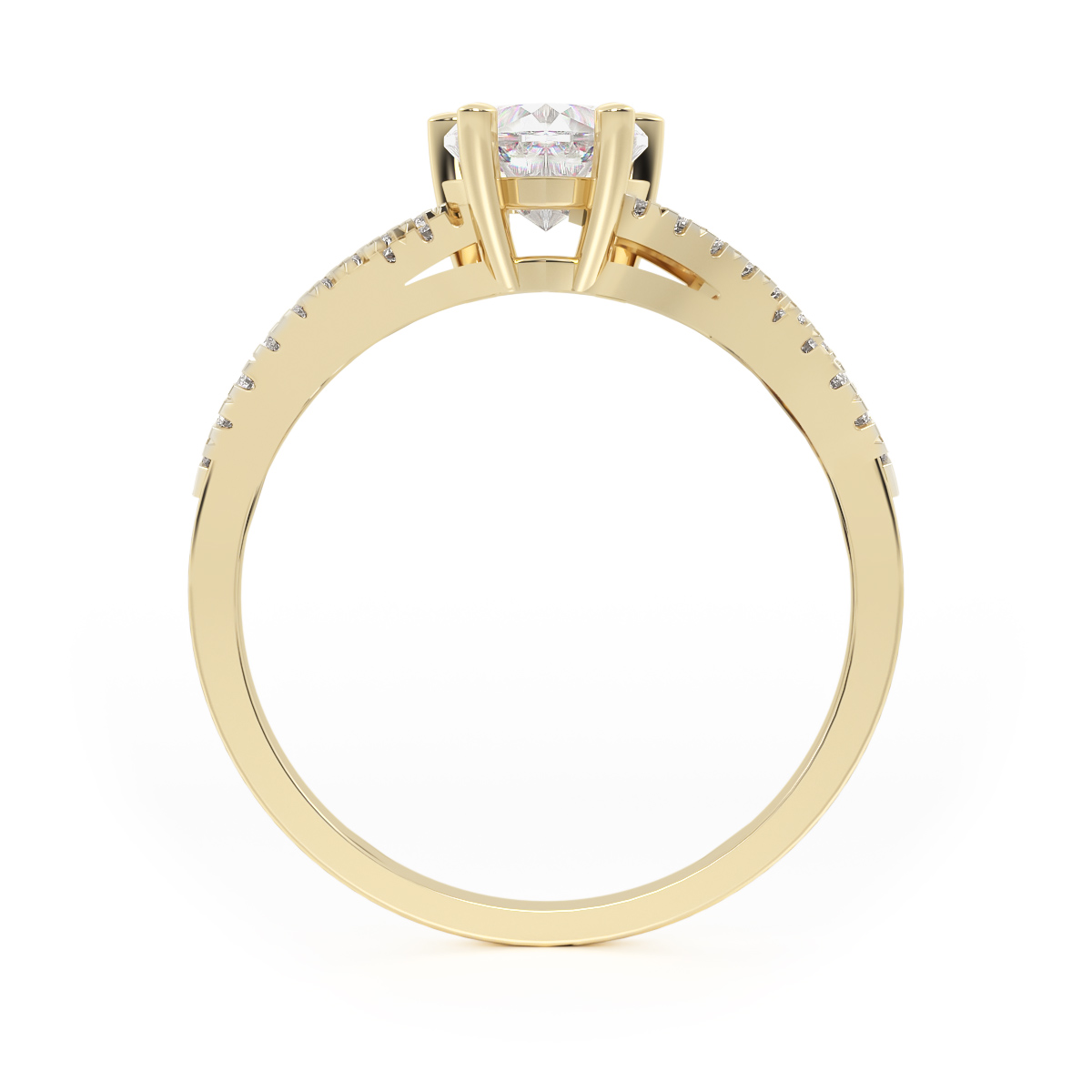 ANILLO DE COMPROMISO ORO 10K CORAZÓN INFINITO ABBA JOYAS 