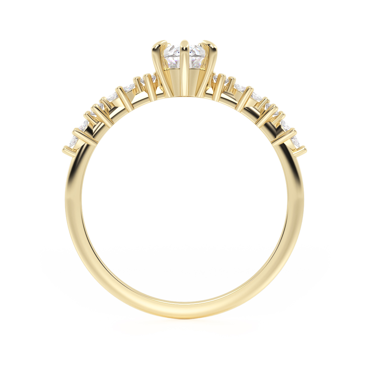 ANILLO DE COMPROMISO ORO 14K NADIRA ABBA JOYAS 