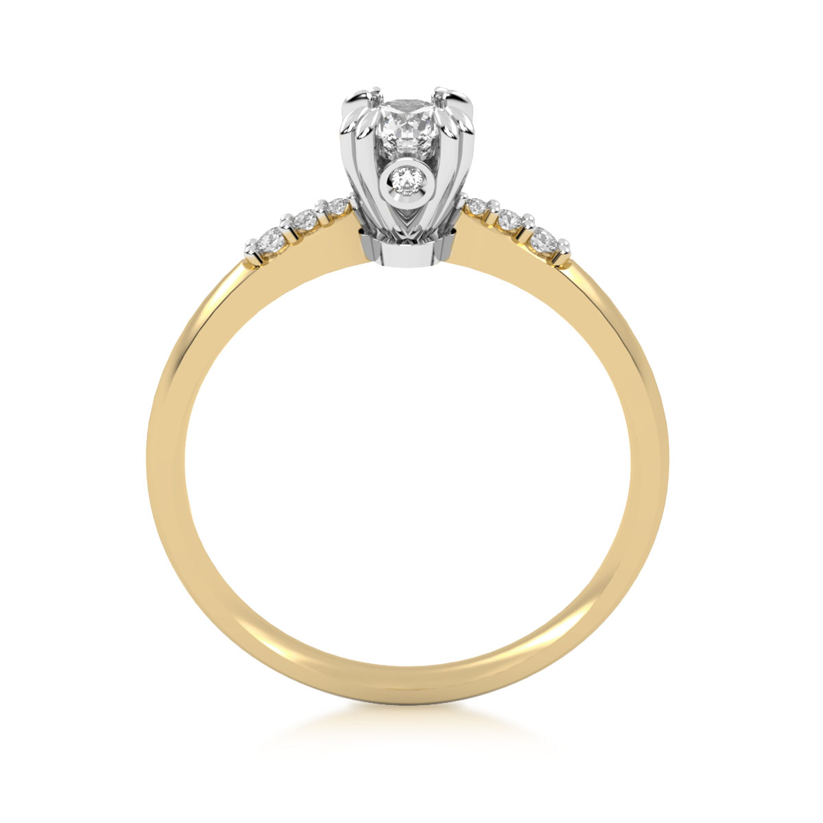 ANILLO DE COMPROMISO ORO 14K DIONE ABBA JOYAS 