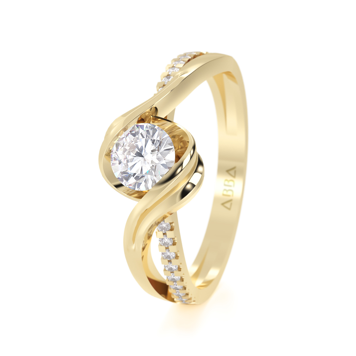 ANILLO DE COMPROMISO ORO 10K ROSÉ ABBA JOYAS 