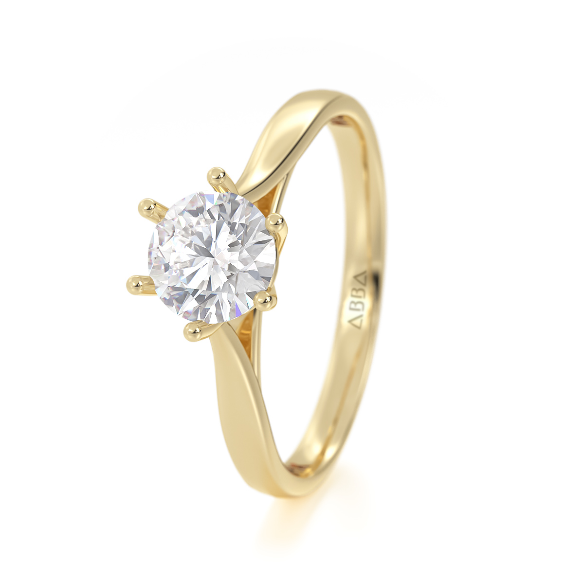 ANILLO DE COMPROMISO ORO 14K MELODY ABBA JOYAS 