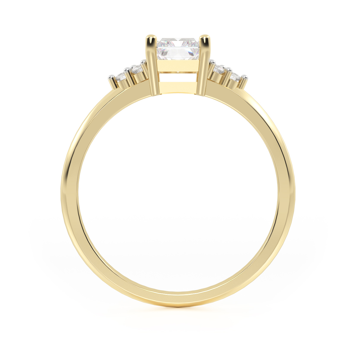 ANILLO DE COMPROMISO ORO 14K VESPER ABBA JOYAS 