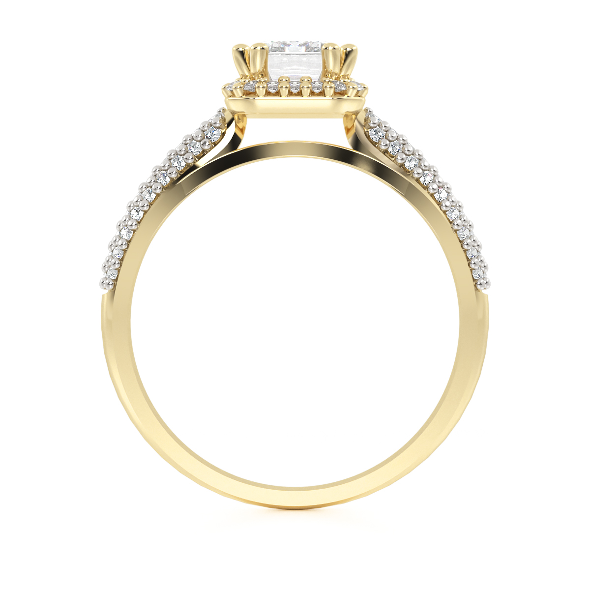 ANILLO DE COMPROMISO ORO 14K ESMERALDA ABBA JOYAS