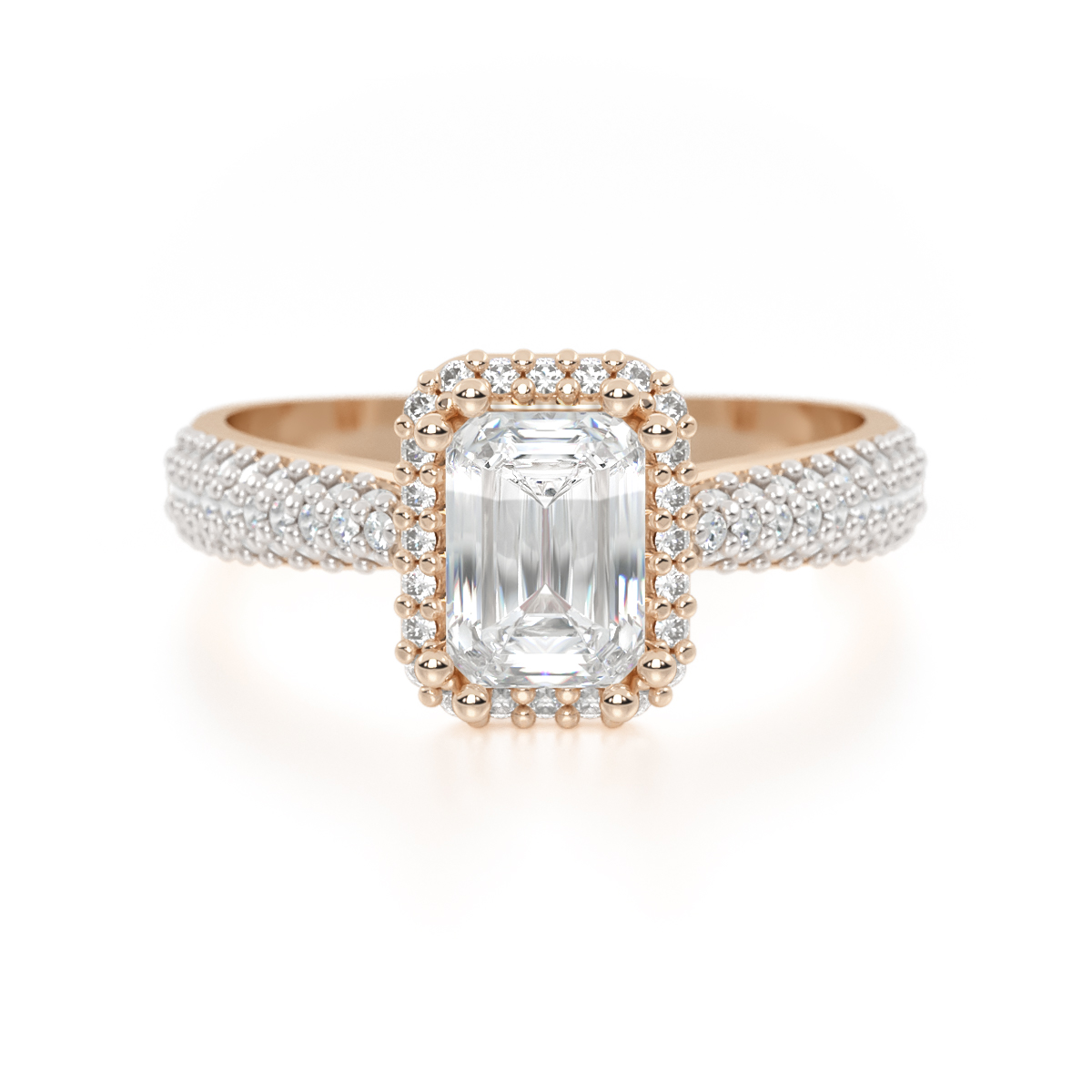 ANILLO DE COMPROMISO ORO 14K ESMERALDA ABBA JOYAS