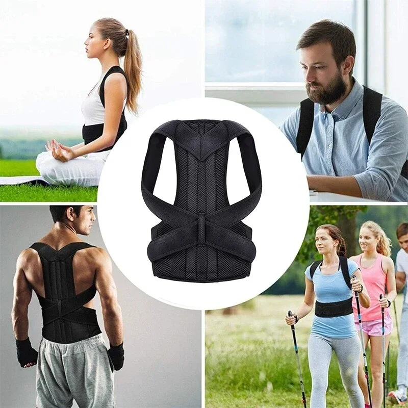 Corrector Postura Hombres Mujeres Soporte Negro M Cinturón chaleco soporte ajustable espalda