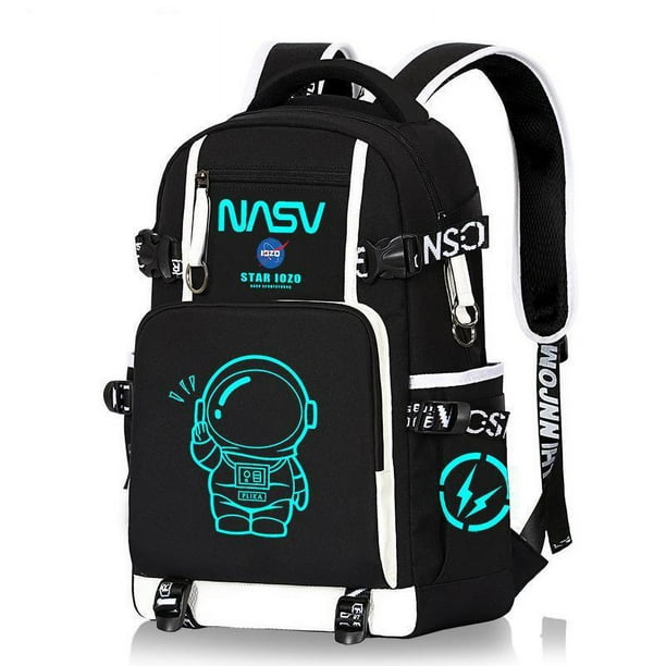 Mochila Escolar Mochila Laptop Para Hombre Moda Casual Bolsa Noctiluca Cómoda Impermeable Para Niños Y Estudiantes.